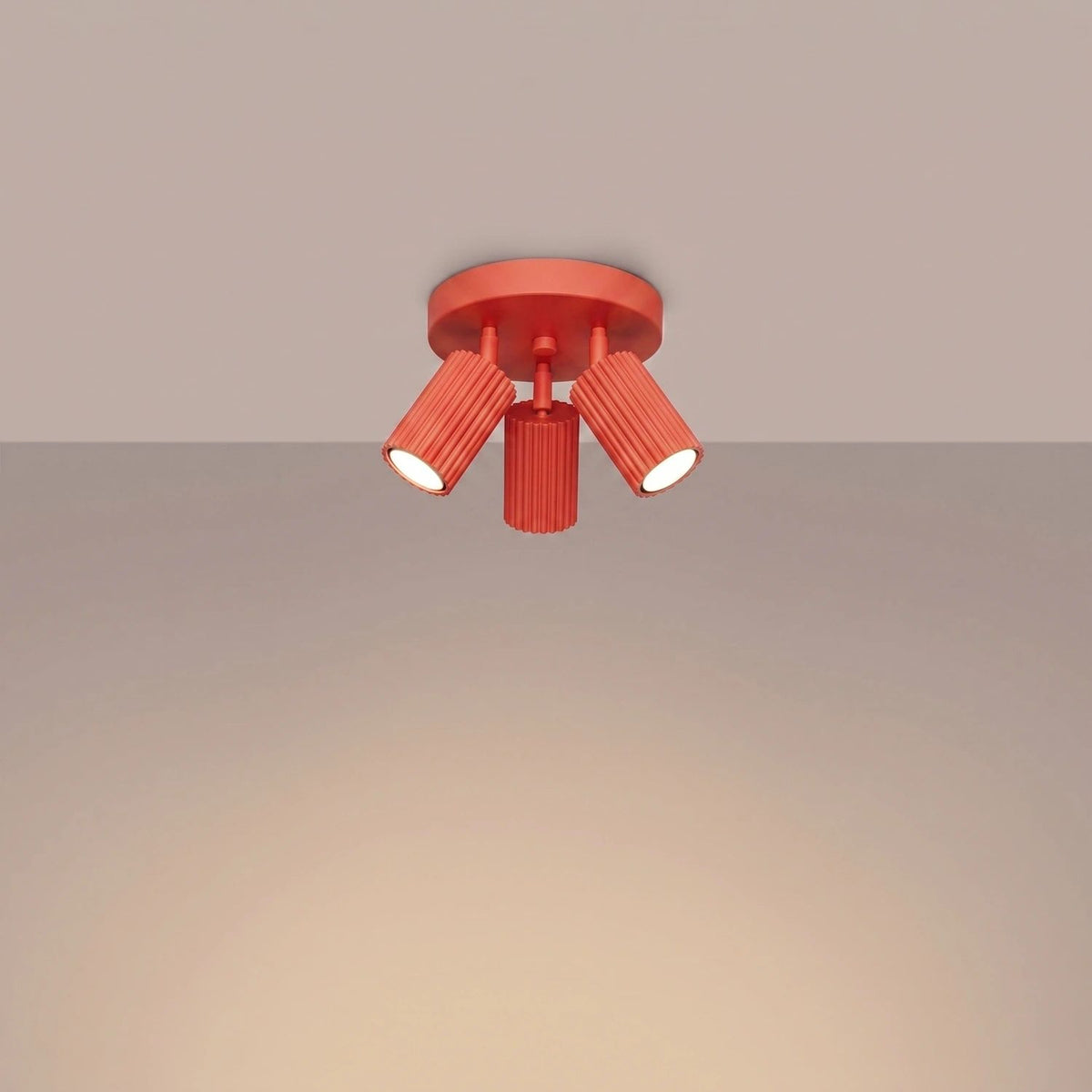 
Design Deckenlampe „Karbon II“ 3-flammig - Rot