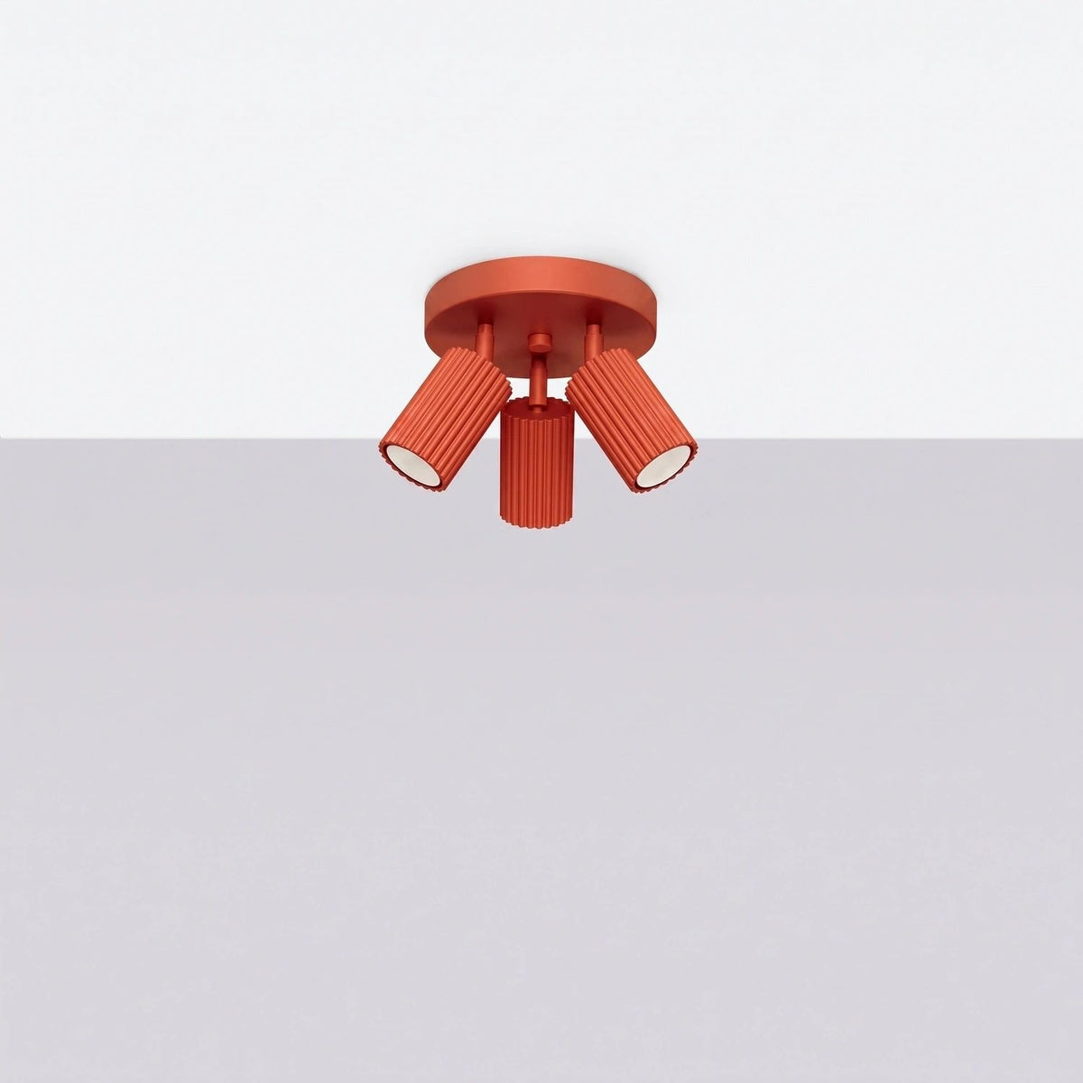 
Design Deckenlampe „Karbon II“ 3-flammig - Rot