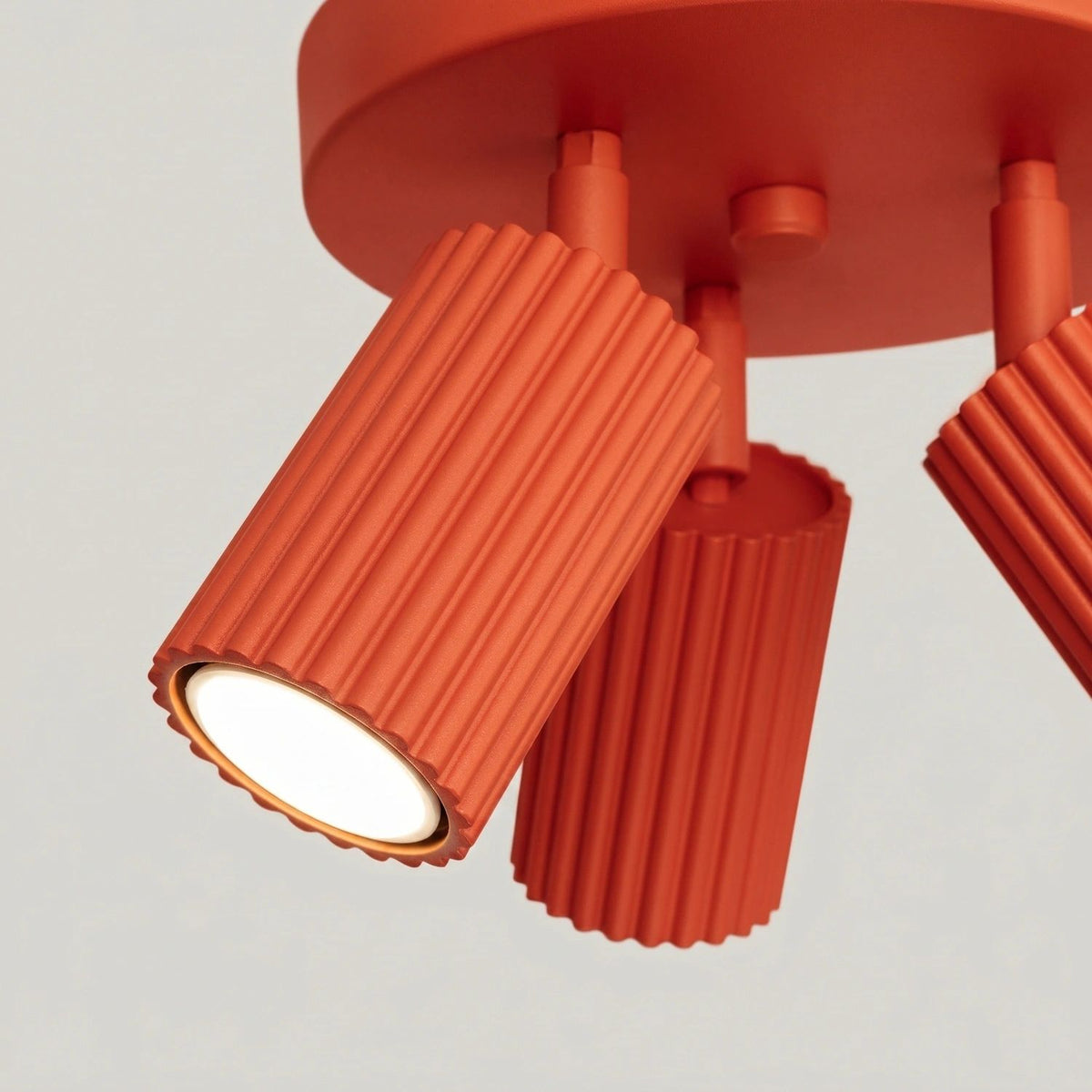 
Design Deckenlampe „Karbon II“ 3-flammig - Rot