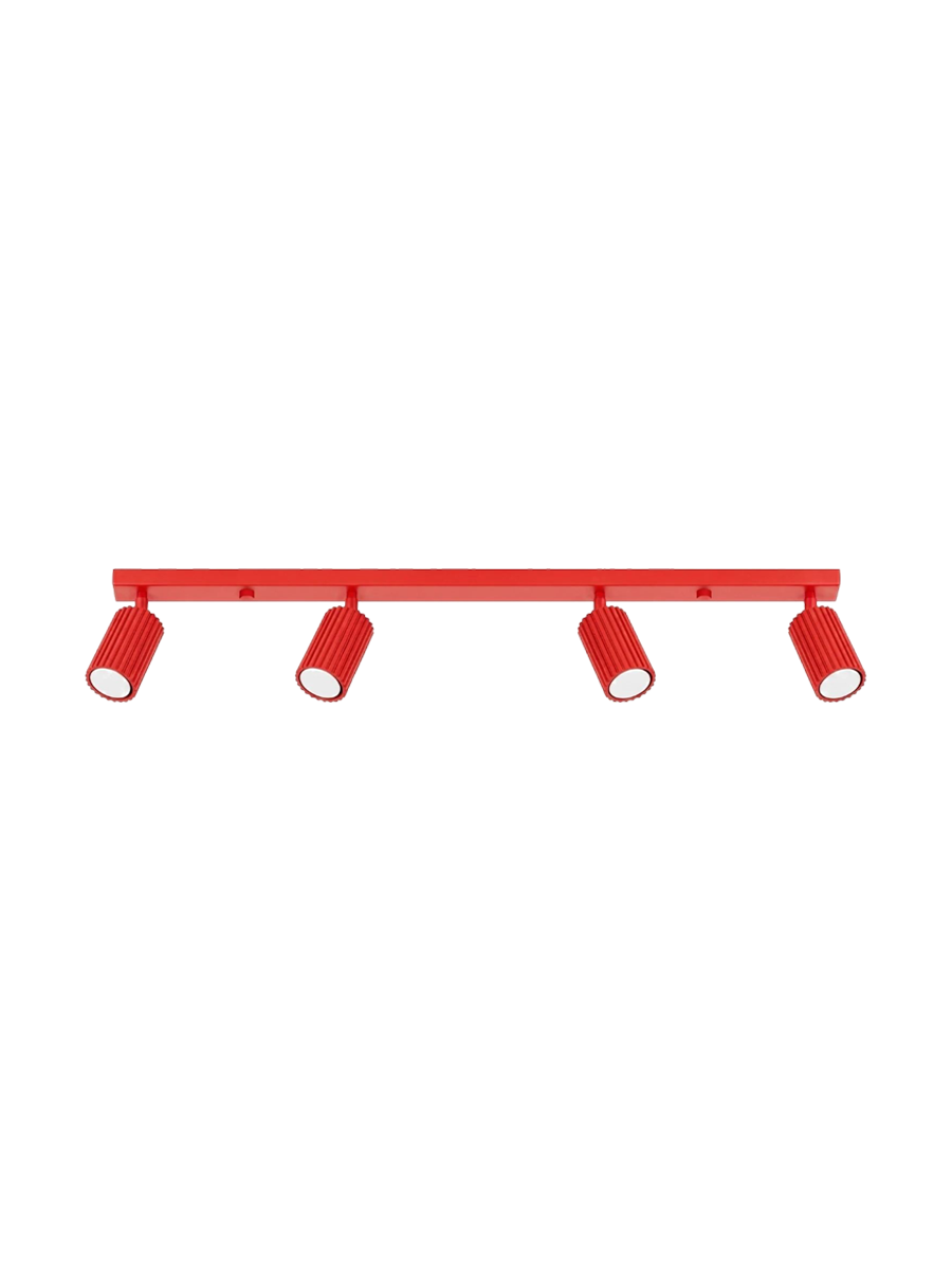 
Design Deckenlampe „Karbon“ 4-flammig - Rot