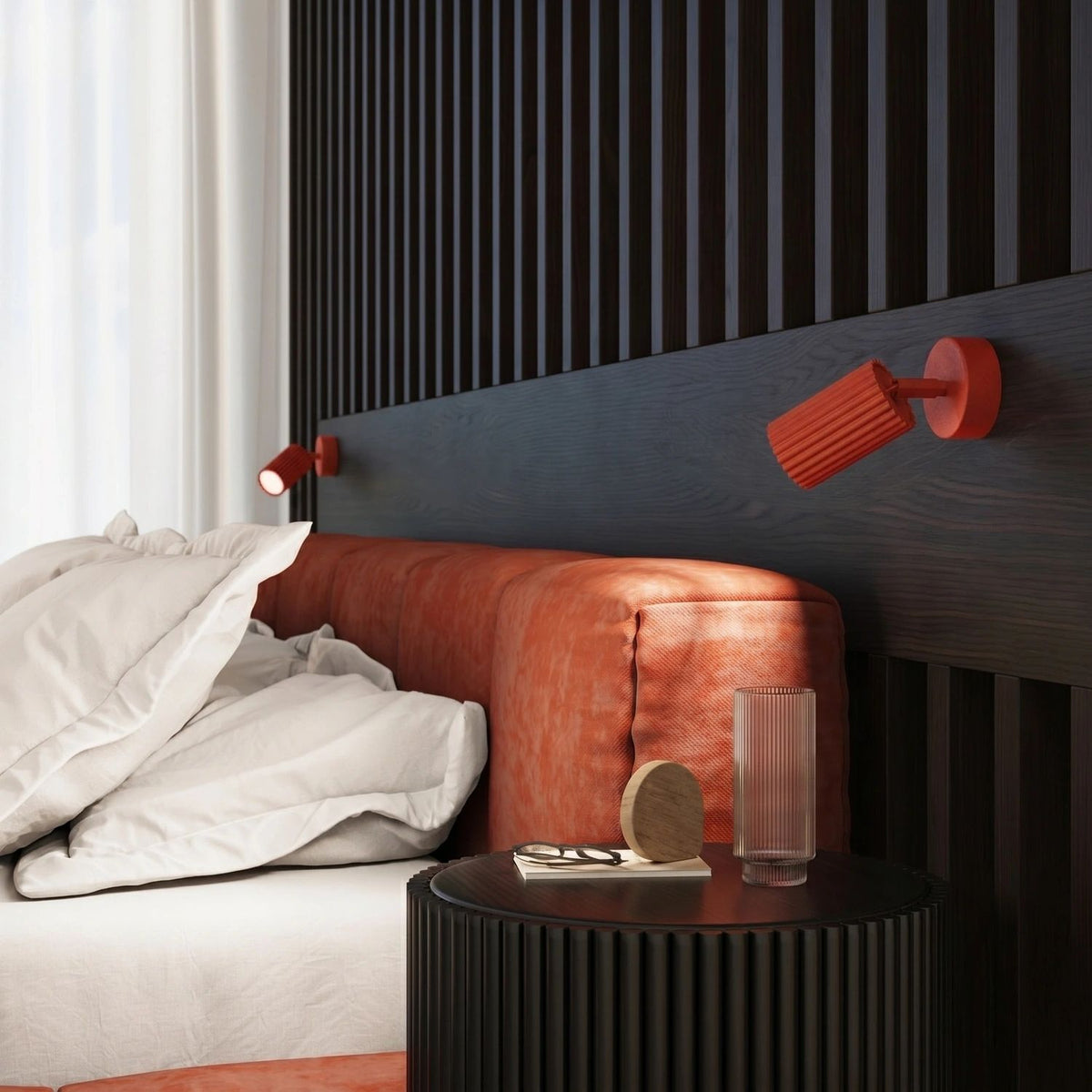 
Design Deckenlampe „Karbon“ 4-flammig - Rot