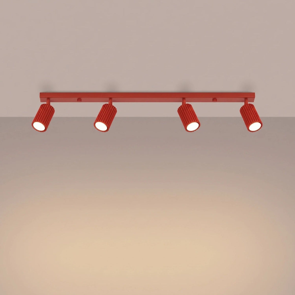 
Design Deckenlampe „Karbon“ 4-flammig - Rot