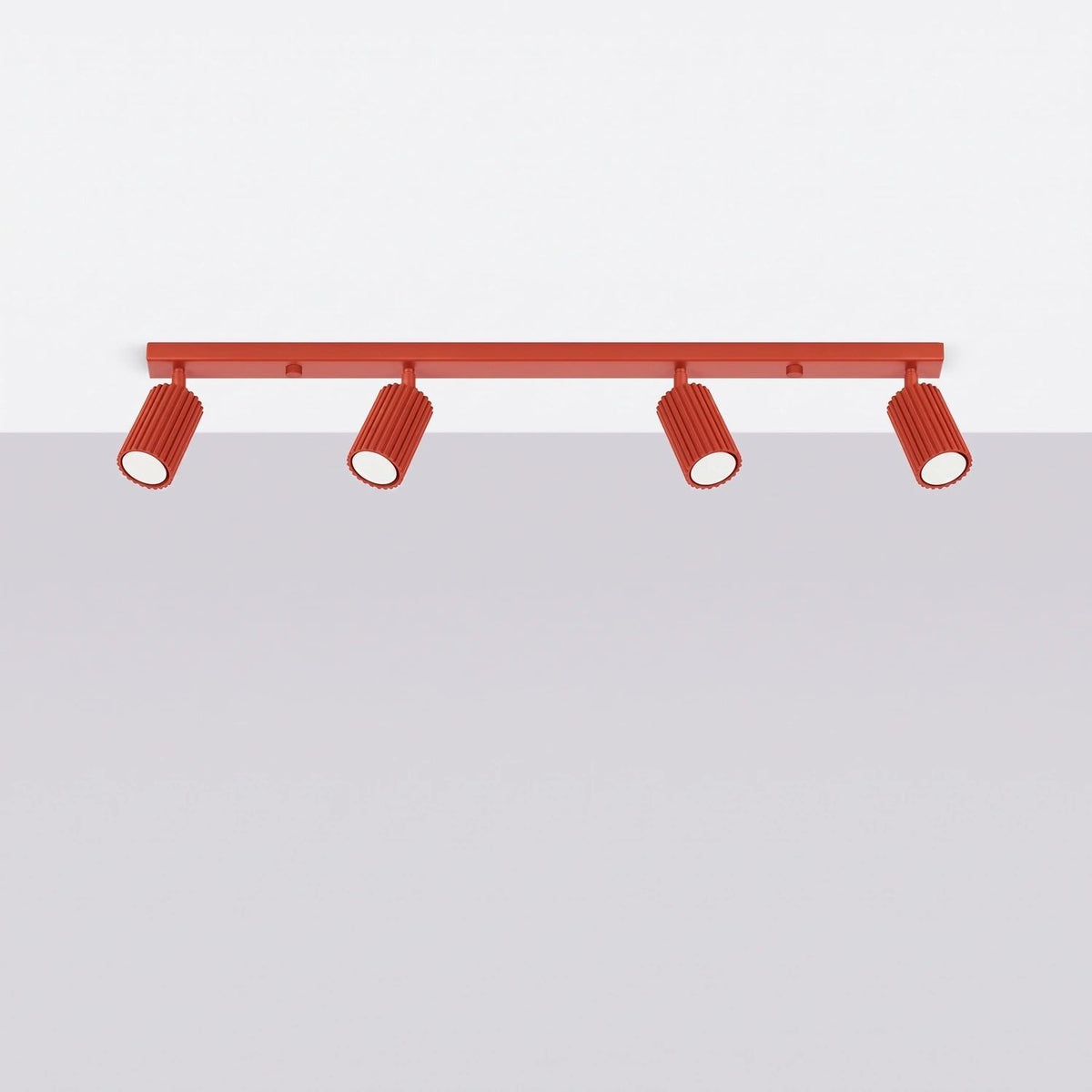 
Design Deckenlampe „Karbon“ 4-flammig - Rot