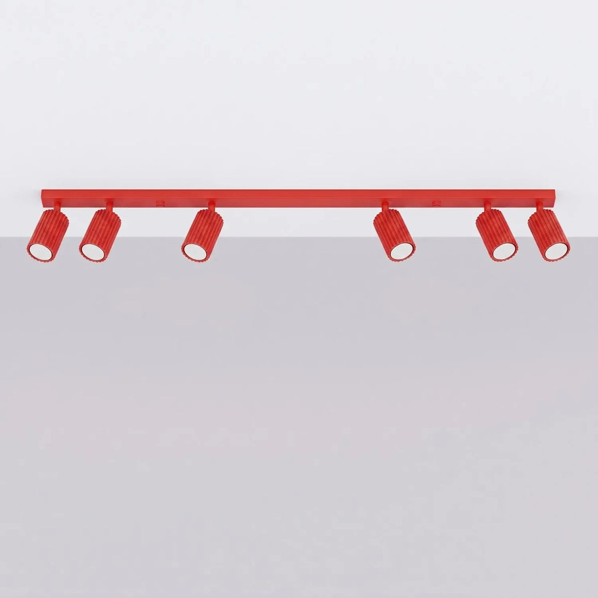 
Design Deckenlampe „Karbon“ 6-Flammig - Rot