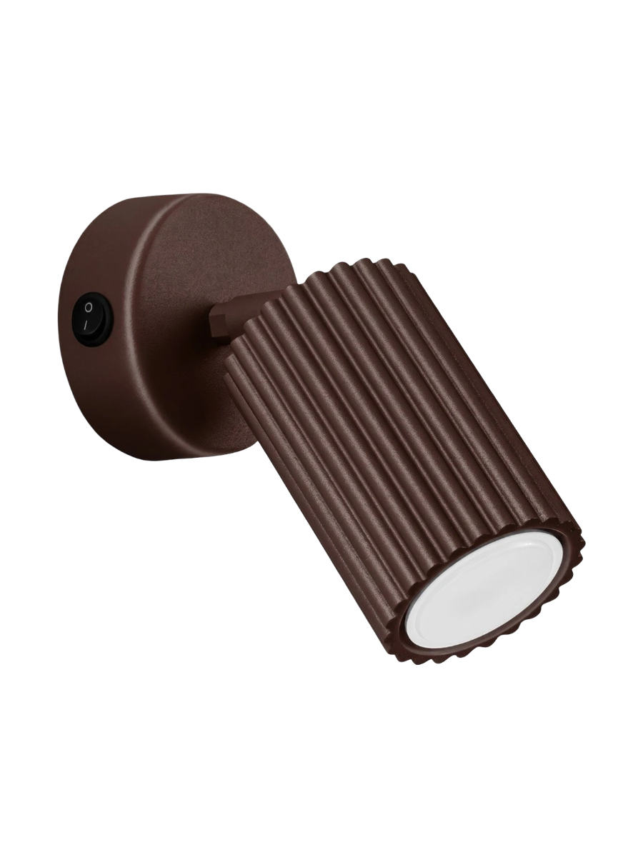 
Design Wandlampe „Karbon“ mit Schalter - Rot