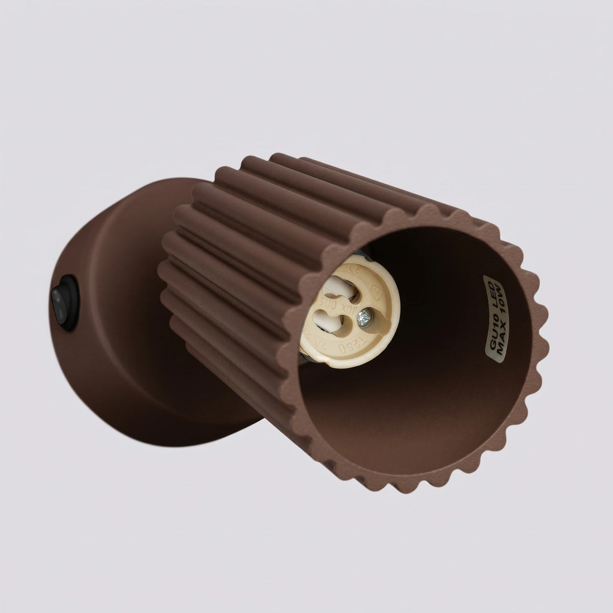 
Design Wandlampe „Karbon“ mit Schalter - Braun