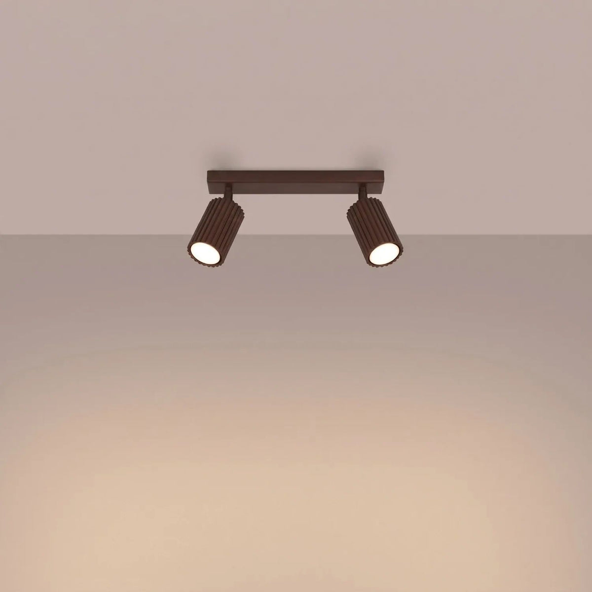 
Design Deckenlampe „Karbon“ 2-flammig - Braun