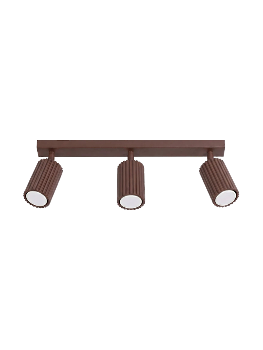 
Design Deckenlampe „Karbon“ 3-flammig - Braun
