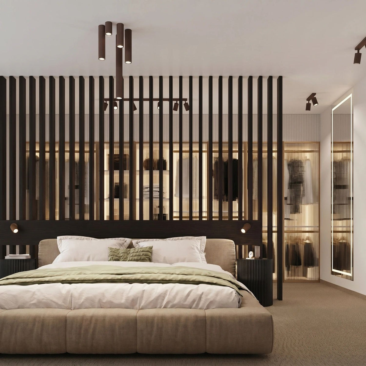 
Design Deckenlampe „Karbon II“ 3-flammig - Braun