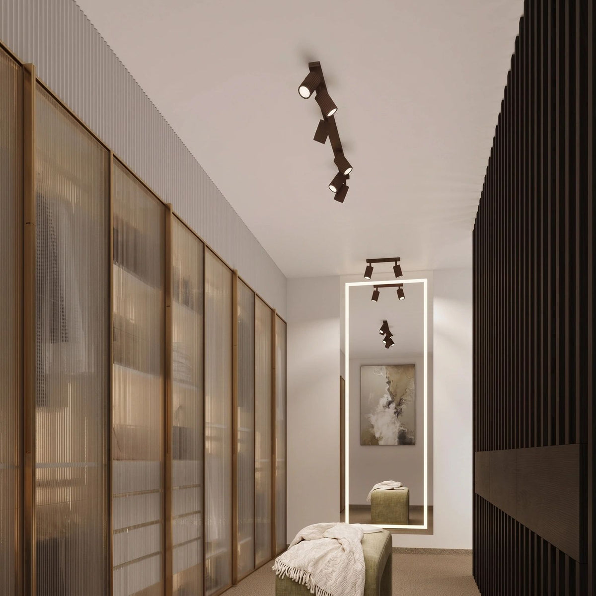 
Design Deckenlampe „Karbon II“ 3-flammig - Braun