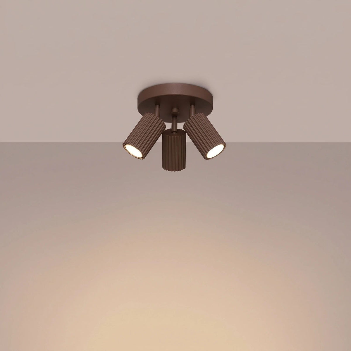 
Design Deckenlampe „Karbon II“ 3-flammig - Braun