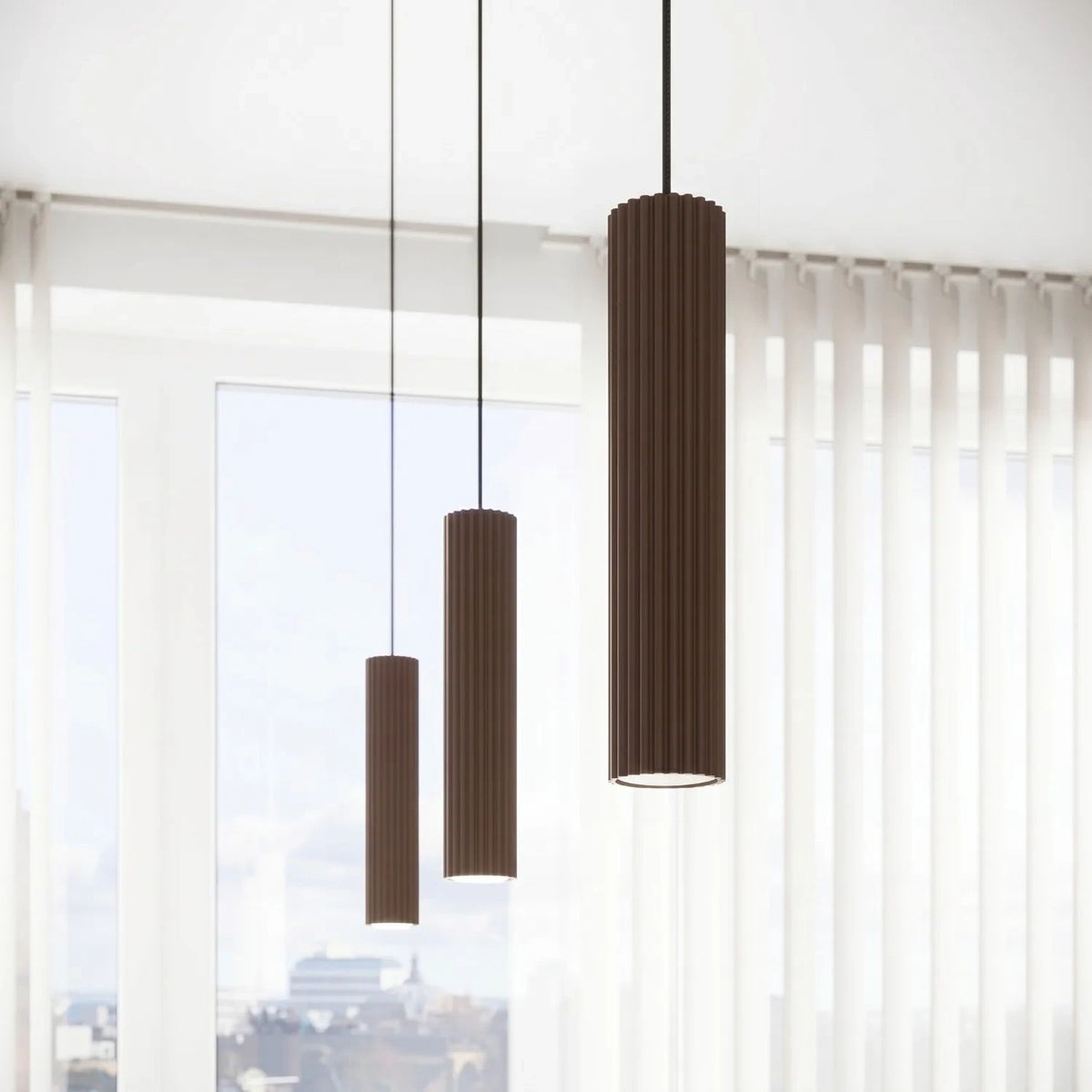 
Design Deckenlampe „Karbon“ 6-Flammig - Braun