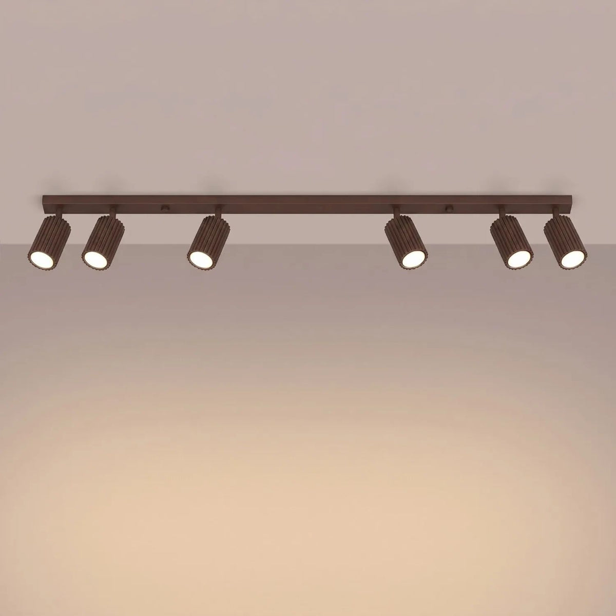 
Design Deckenlampe „Karbon“ 6-Flammig - Braun