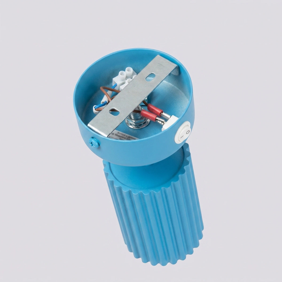
Design Wandlampe „Karbon“ mit Schalter - Hellblau