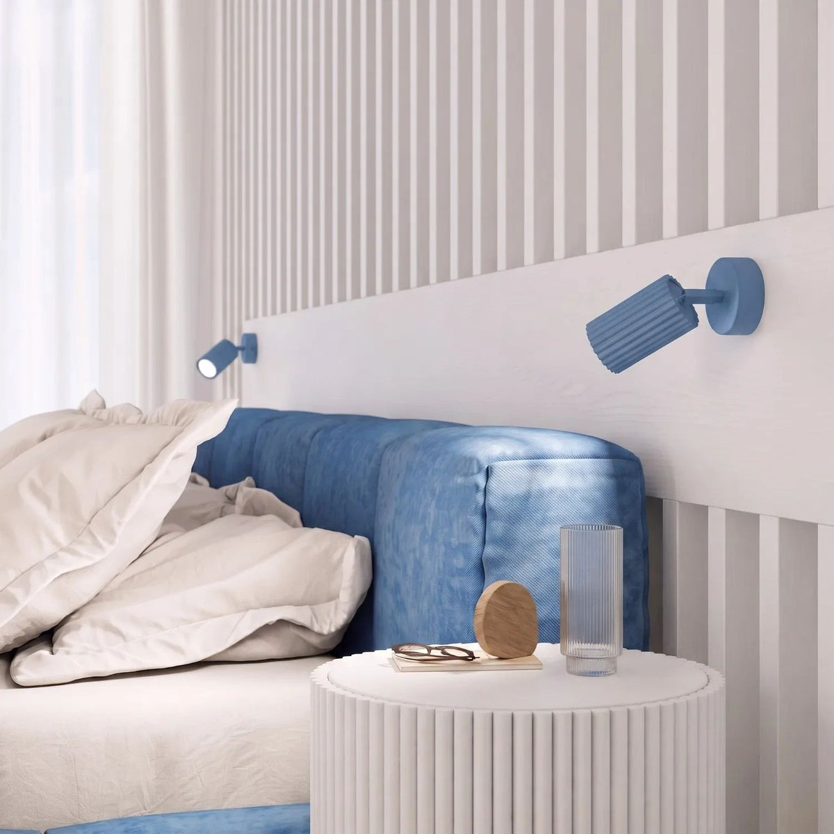 
Design Deckenlampe „Karbon“ 2-flammig - Hellblau