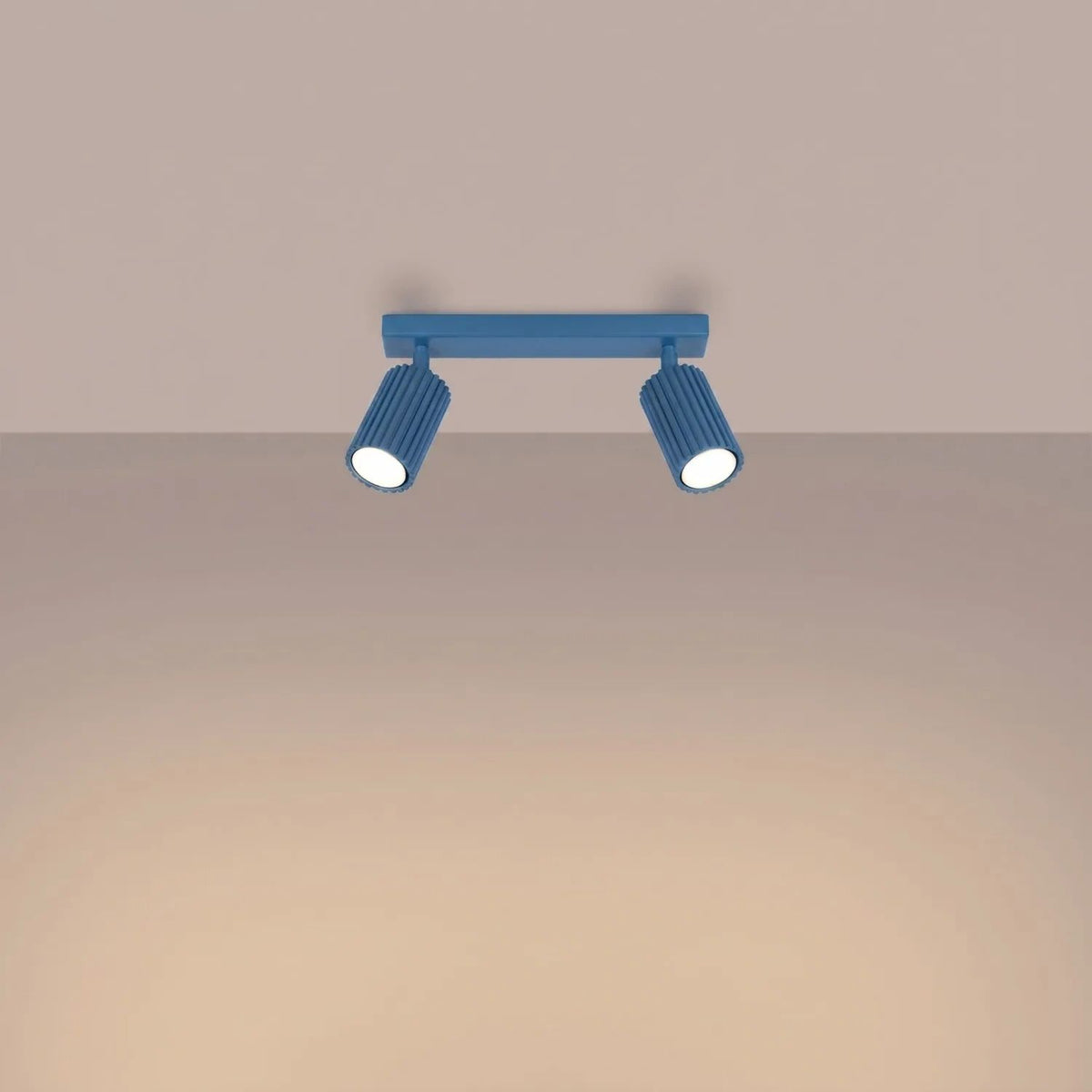 
Design Deckenlampe „Karbon“ 2-flammig - Hellblau