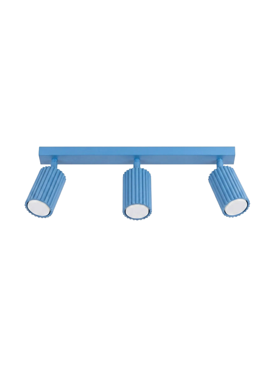 
Design Deckenlampe „Karbon“ 3-flammig - Hellblau