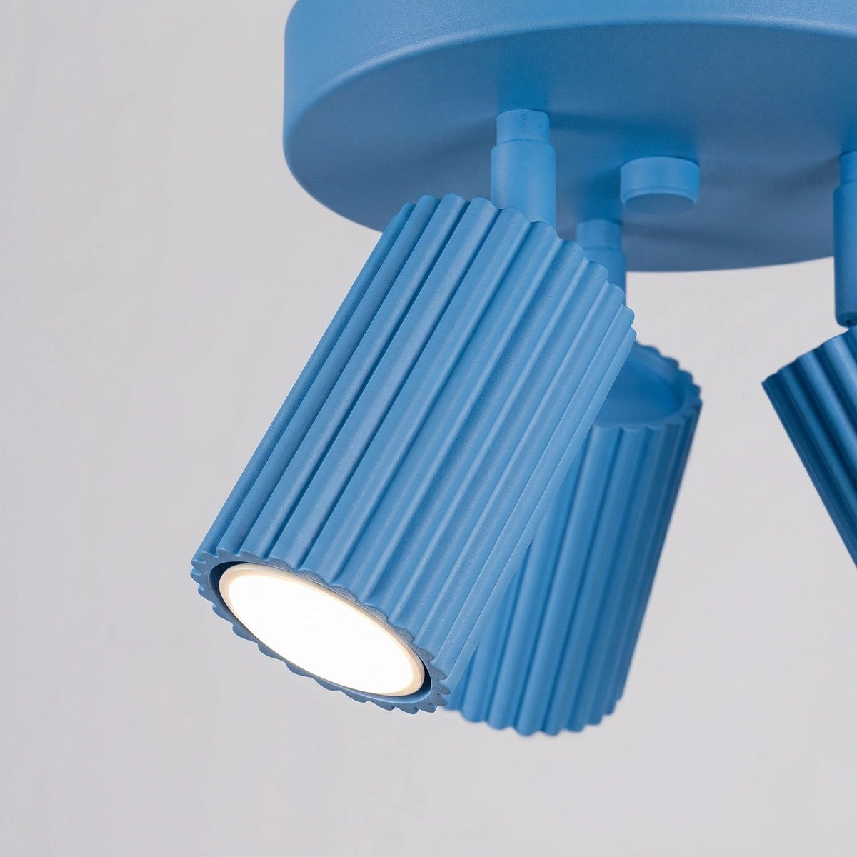 
Design Deckenlampe „Karbon II“ 3-flammig - Hellblau