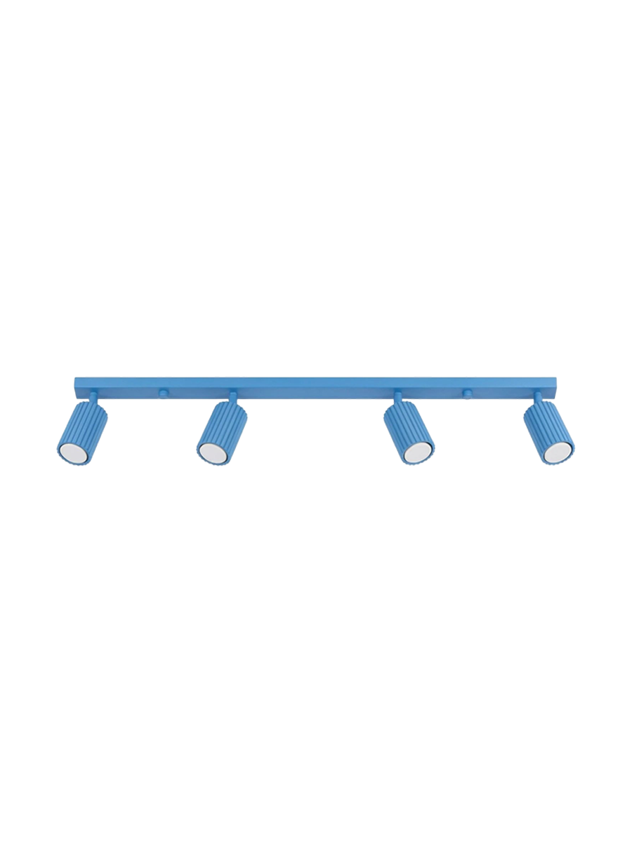 
Design Deckenlampe „Karbon“ 4-flammig - Hellblau