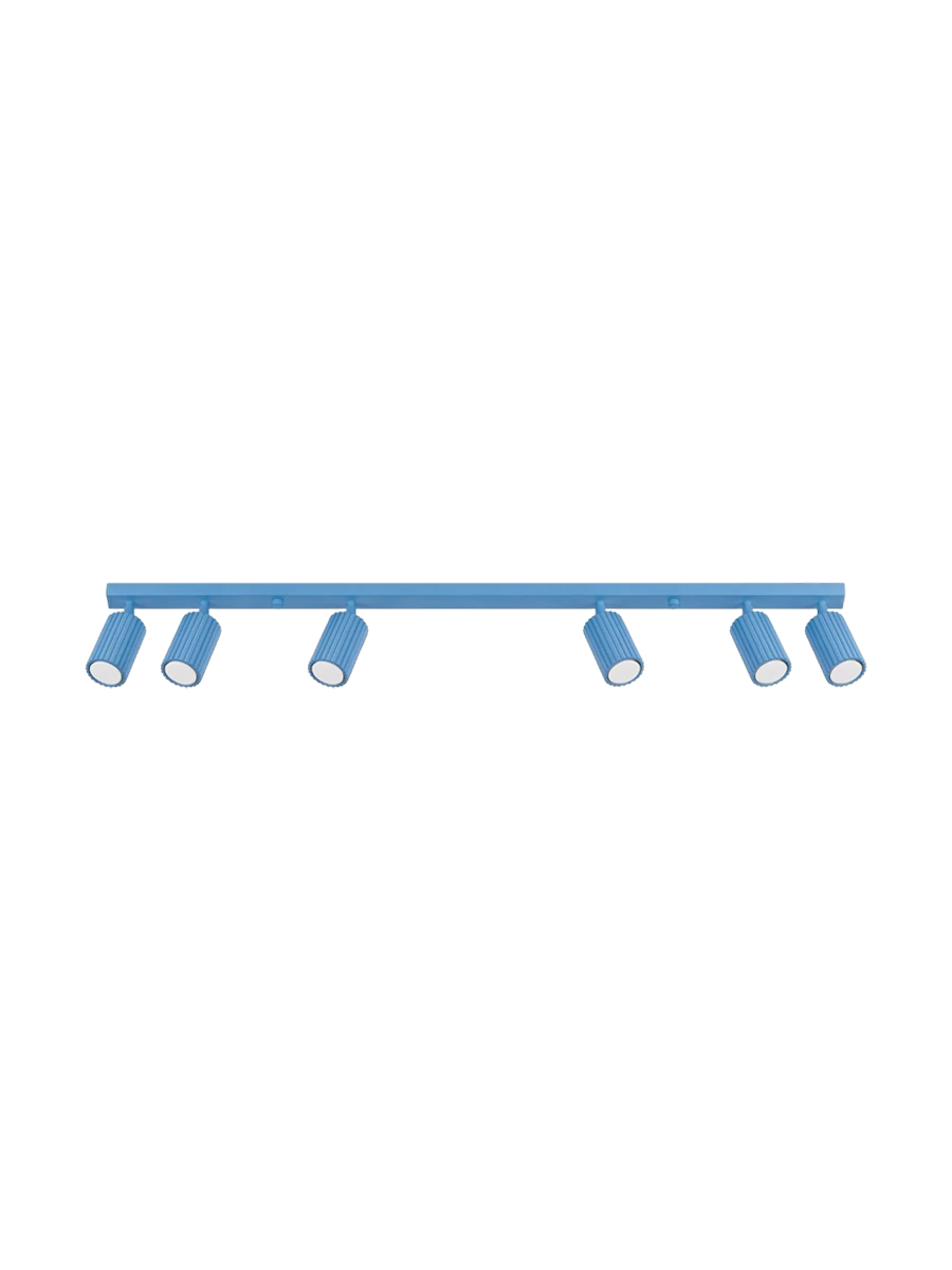 
Design Deckenlampe „Karbon“ 6-Flammig - Hellblau