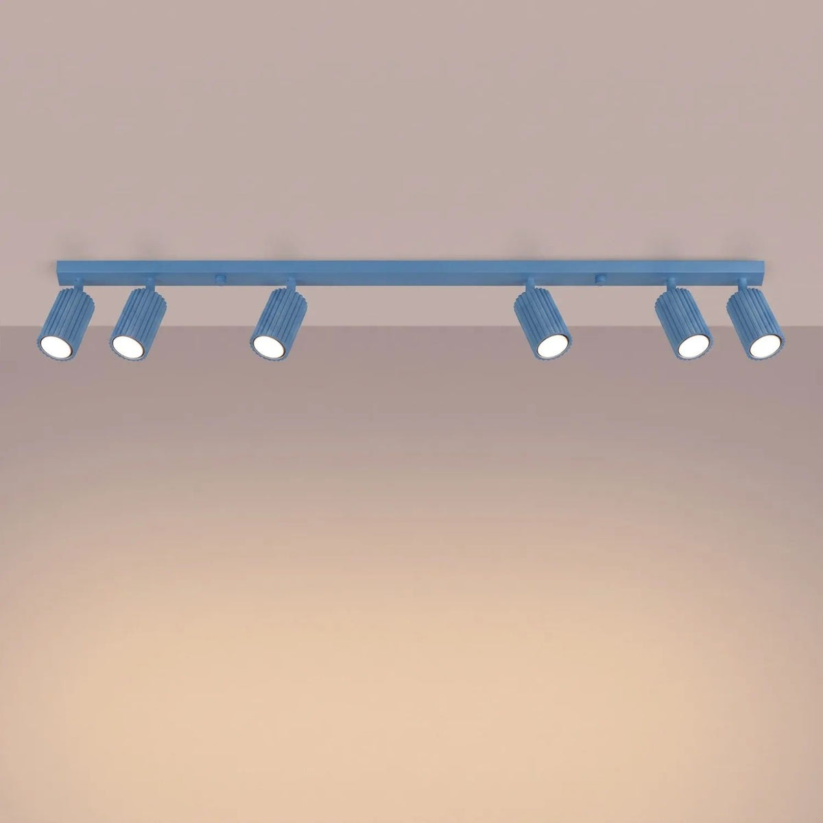 
Design Deckenlampe „Karbon“ 6-Flammig - Hellblau