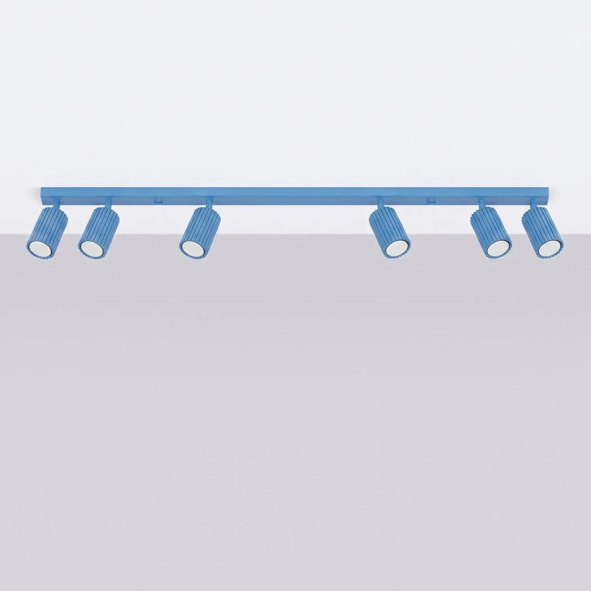 
Design Deckenlampe „Karbon“ 6-Flammig - Hellblau