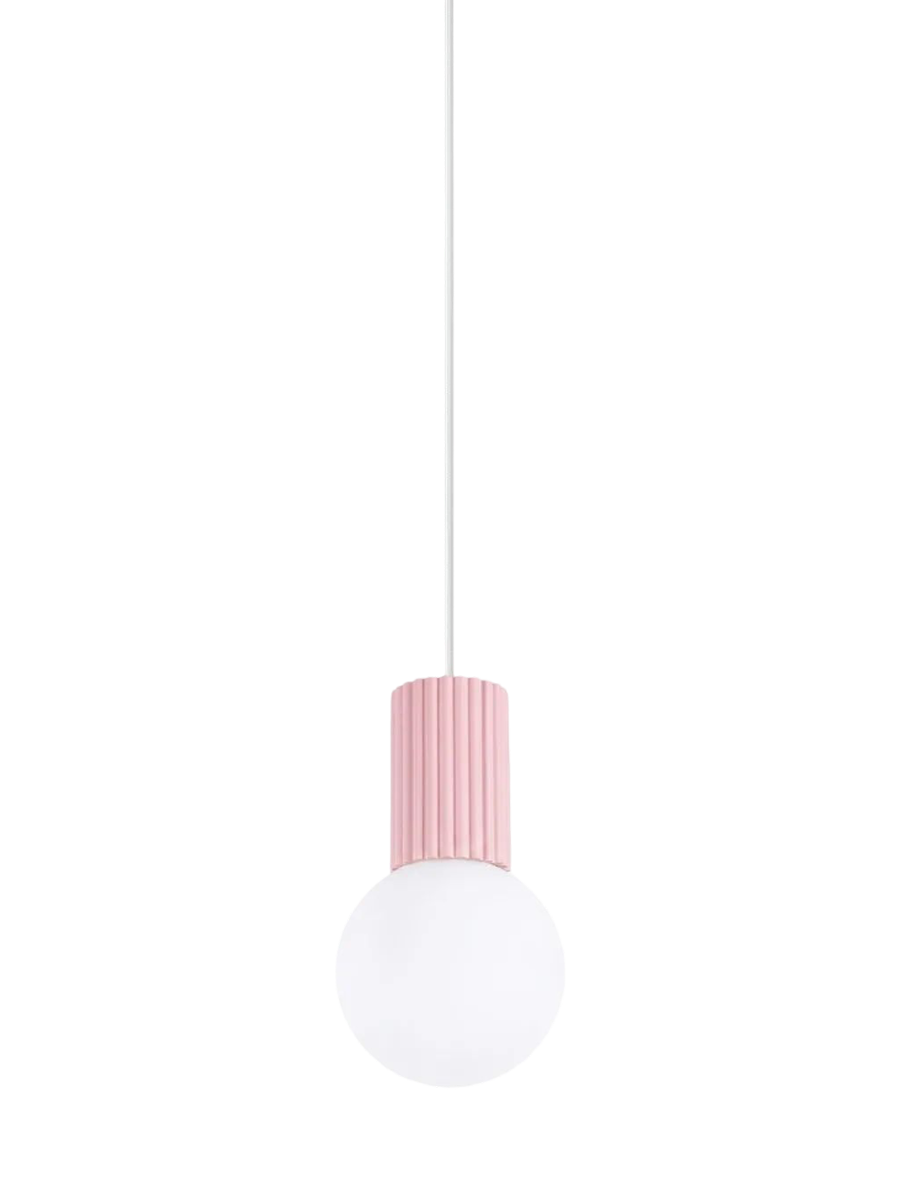 
Design Pendellampe „Halo“, 1-flammig - Rosa