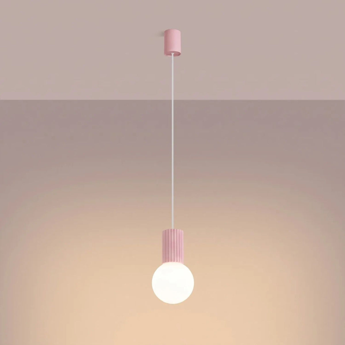 
Design Pendellampe „Halo“, 1-flammig - Rosa