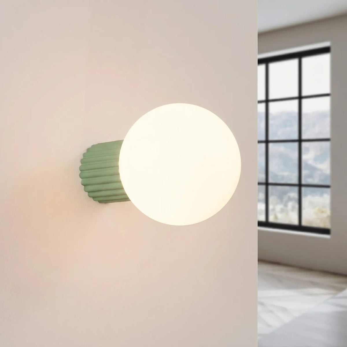 
Design Wand- & Badlampe „Halo“ - Salbeigrün