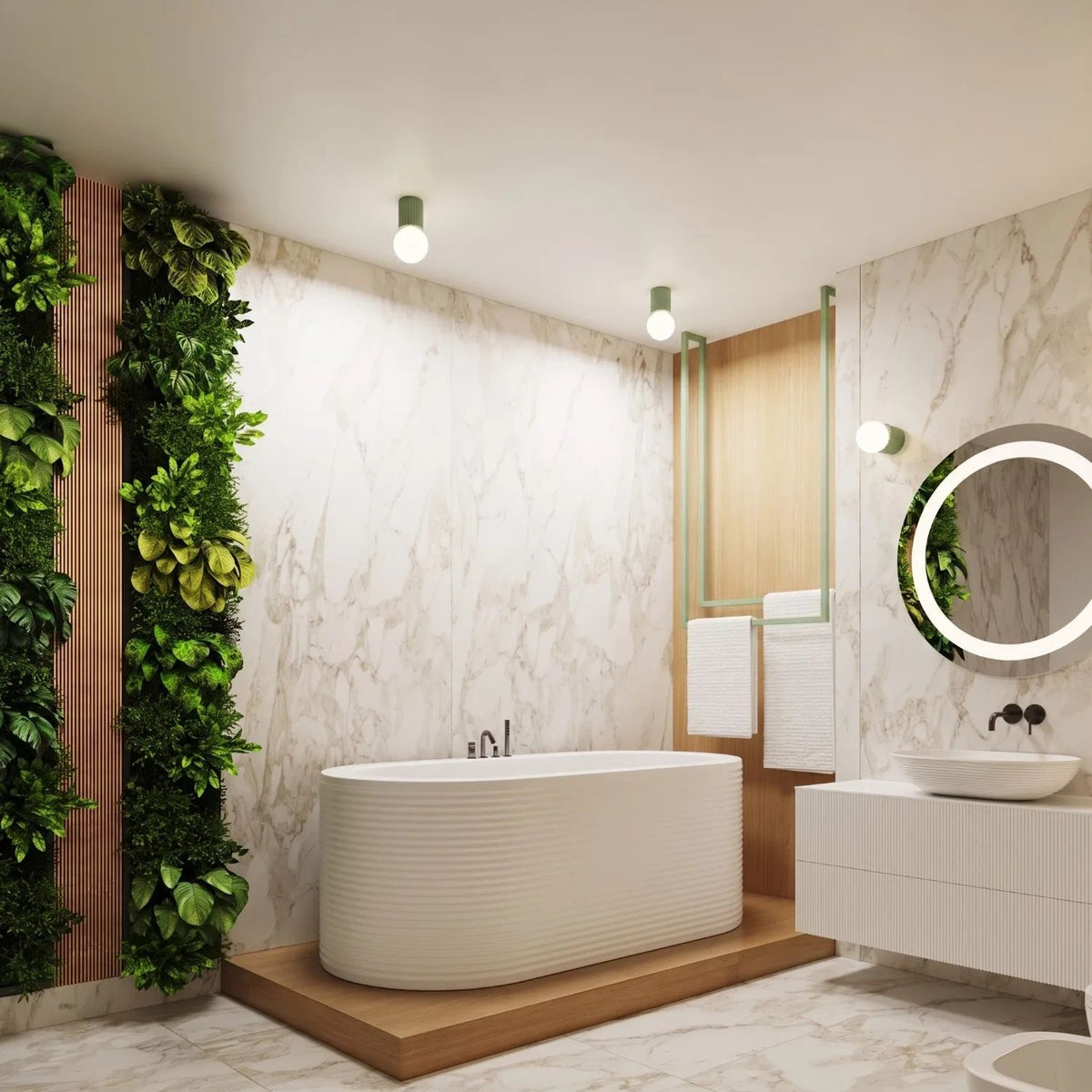 
Plafoniera di design «Halo» - Verde salvia