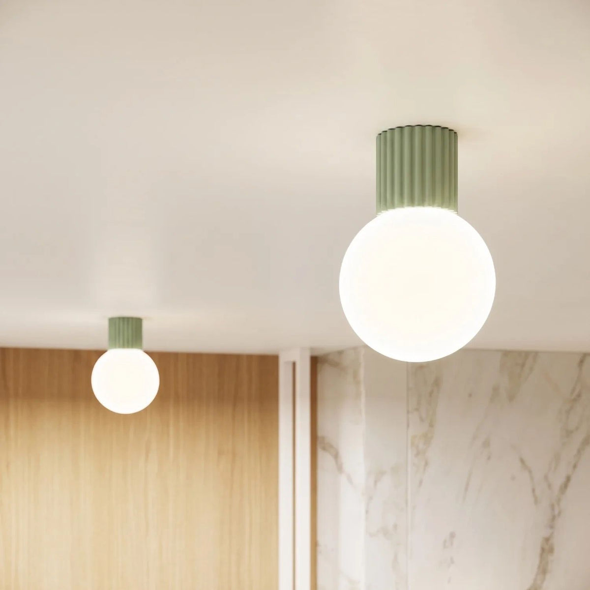 
Plafoniera di design «Halo» - Verde salvia