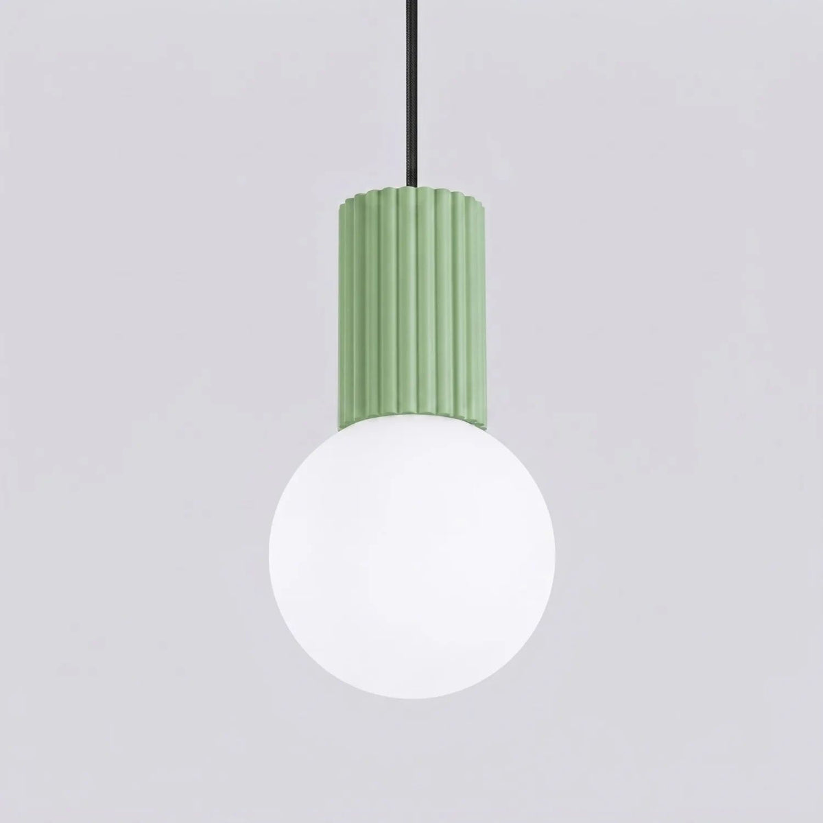 
Design Pendellampe „Halo“, 1-flammig - Salbeigrün