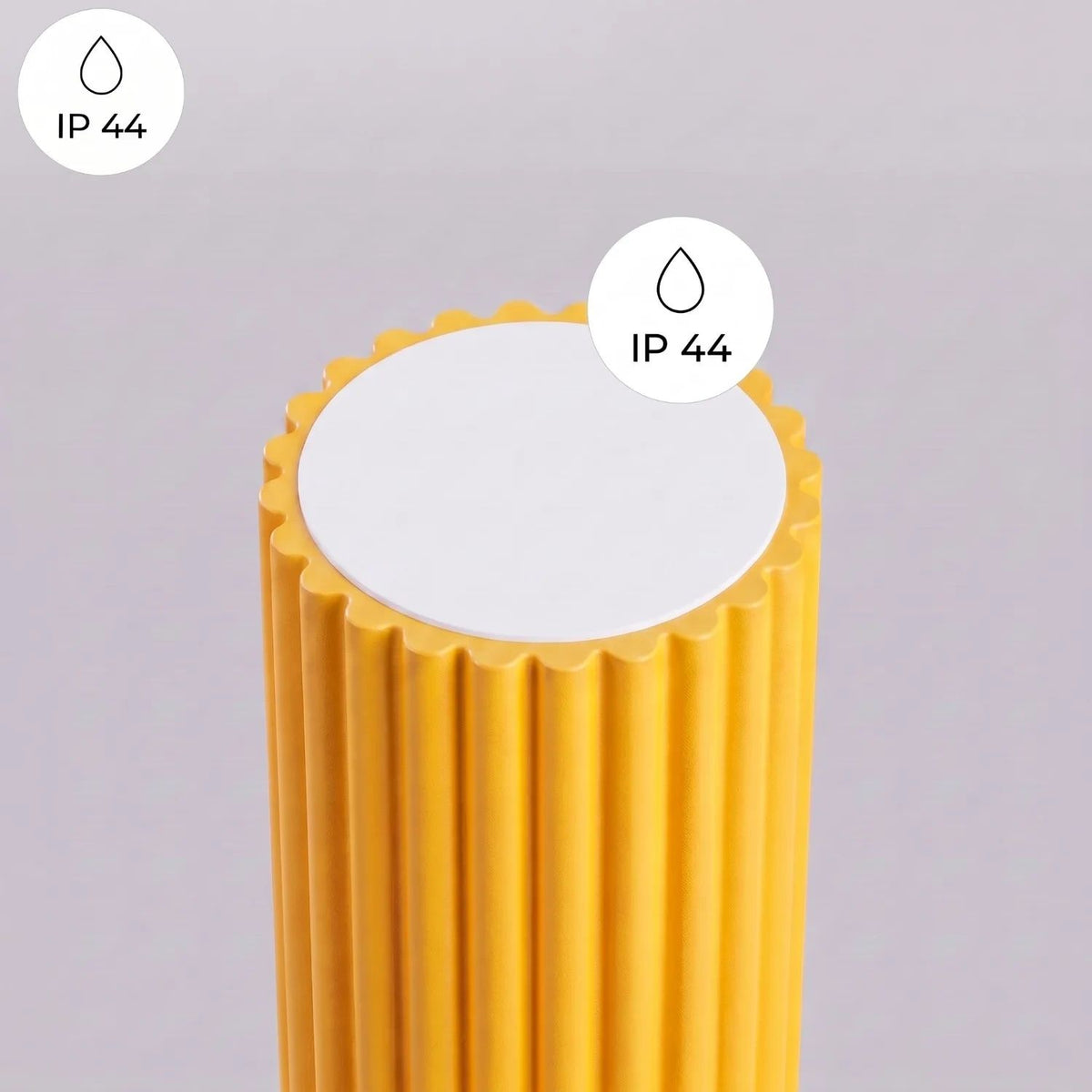 
Design Wand- & Badlampe „Halo“ - Gelb