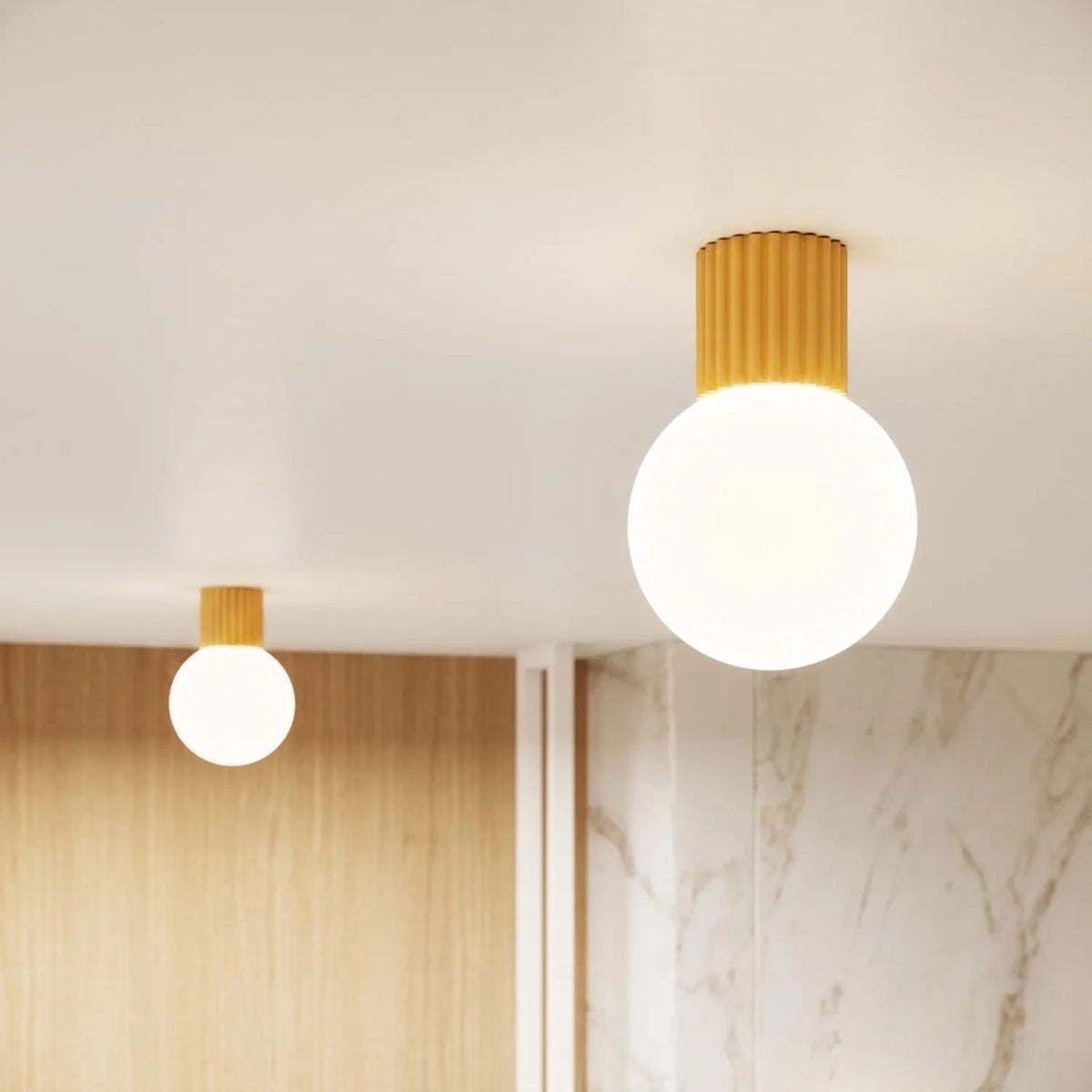 
Plafoniera di design «Halo» - Giallo