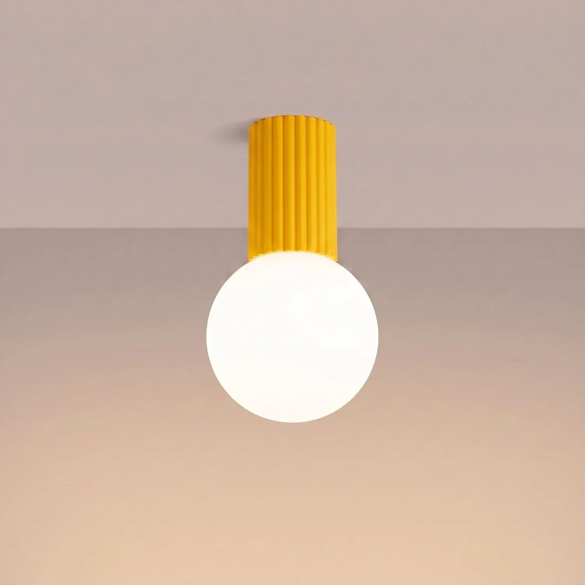 
Plafoniera di design «Halo» - Giallo