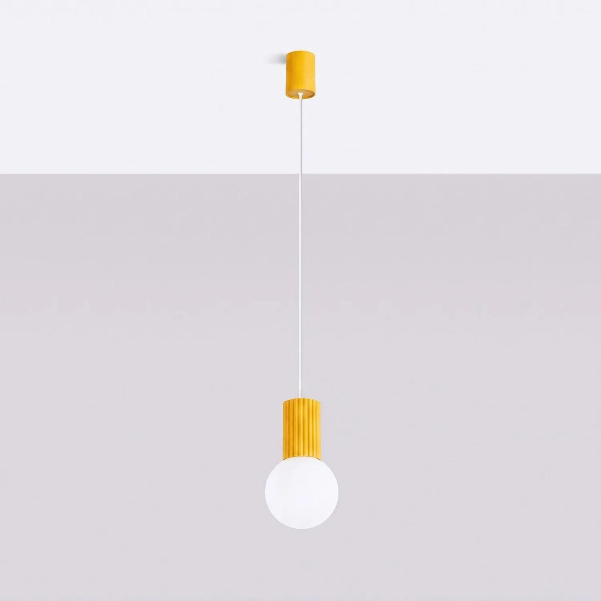 
Design Pendellampe „Halo“, 1-flammig - Gelb