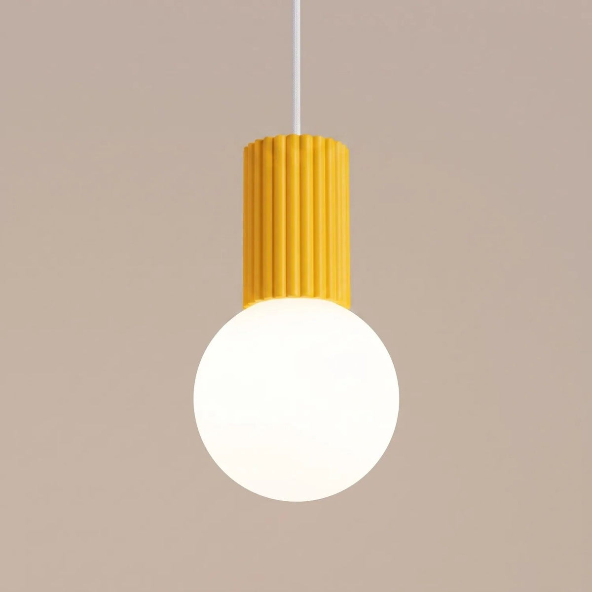 
Design Pendellampe „Halo“, 1-flammig - Gelb