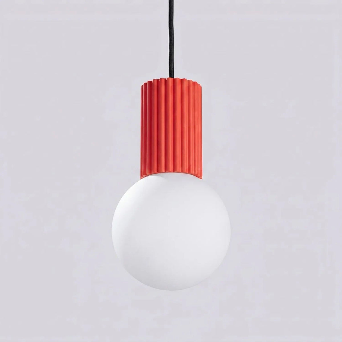 
Design Pendellampe „Halo“, 1-flammig - Rot