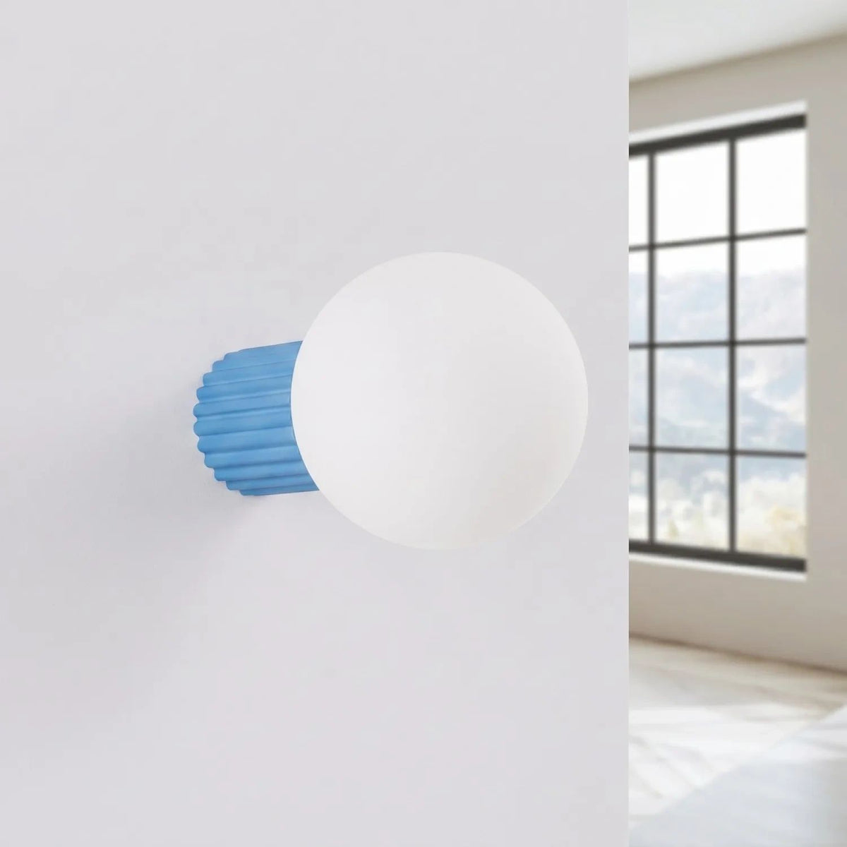 
Lampada da parete e da bagno di design «Halo» - Azzurro chiaro