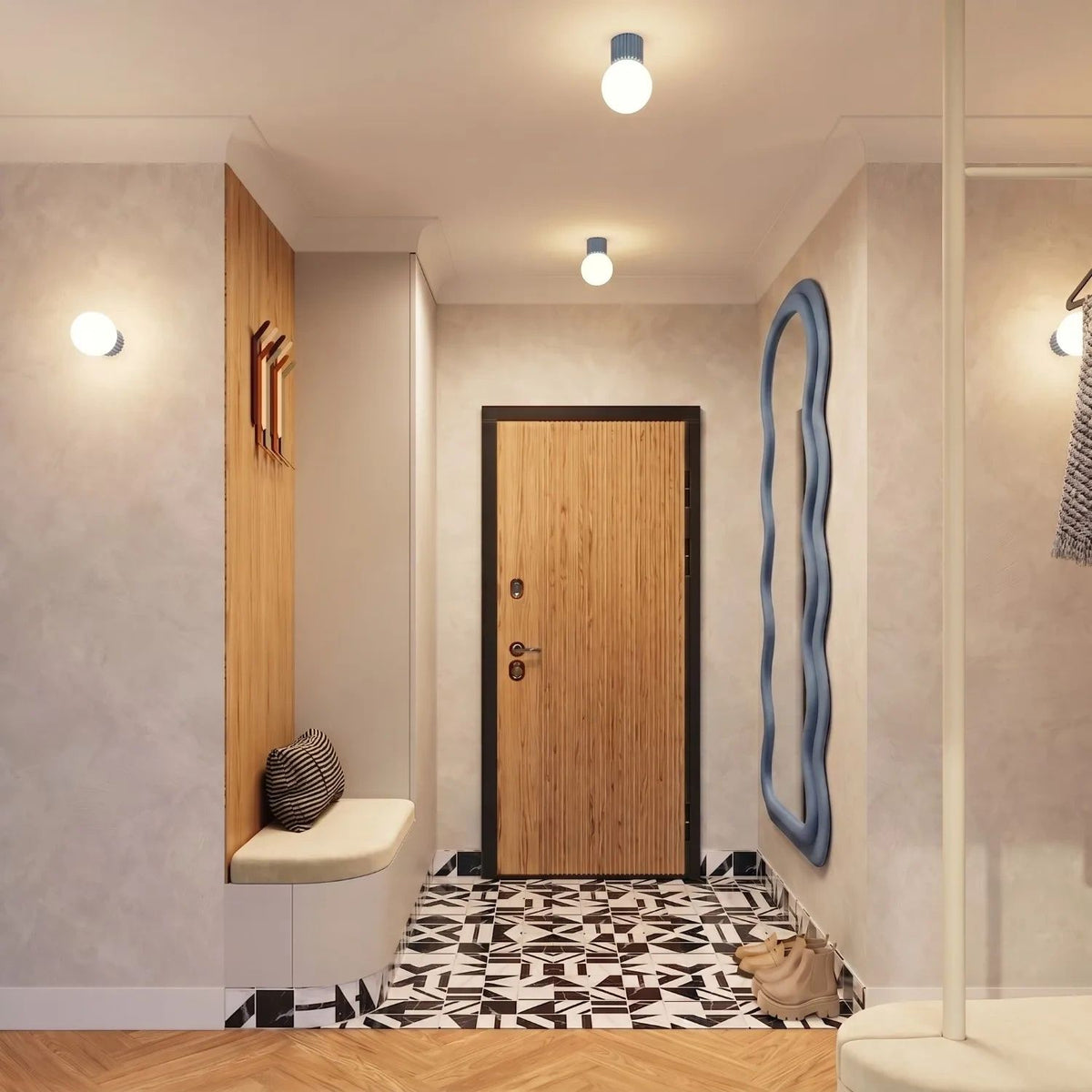 
Plafoniera di design «Halo» - Azzurro chiaro