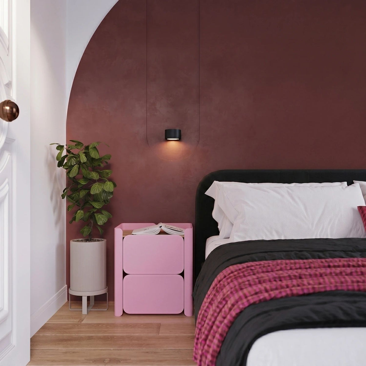 
Design Wandlampe „Modo“ 1-flammig - Schwarz