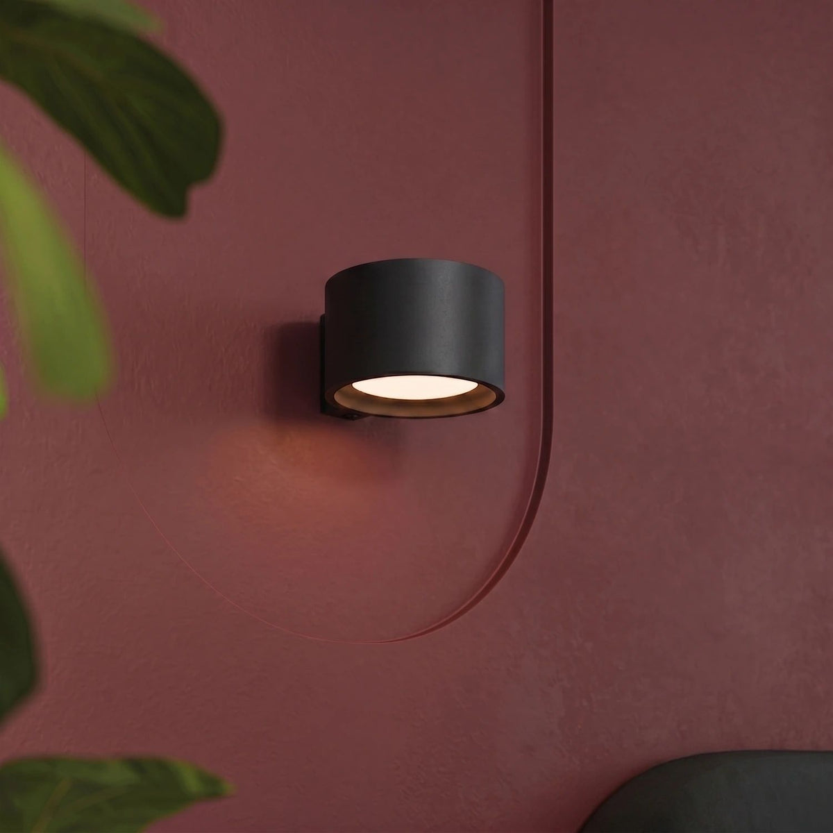 
Design Wandlampe „Modo“ 1-flammig - Schwarz