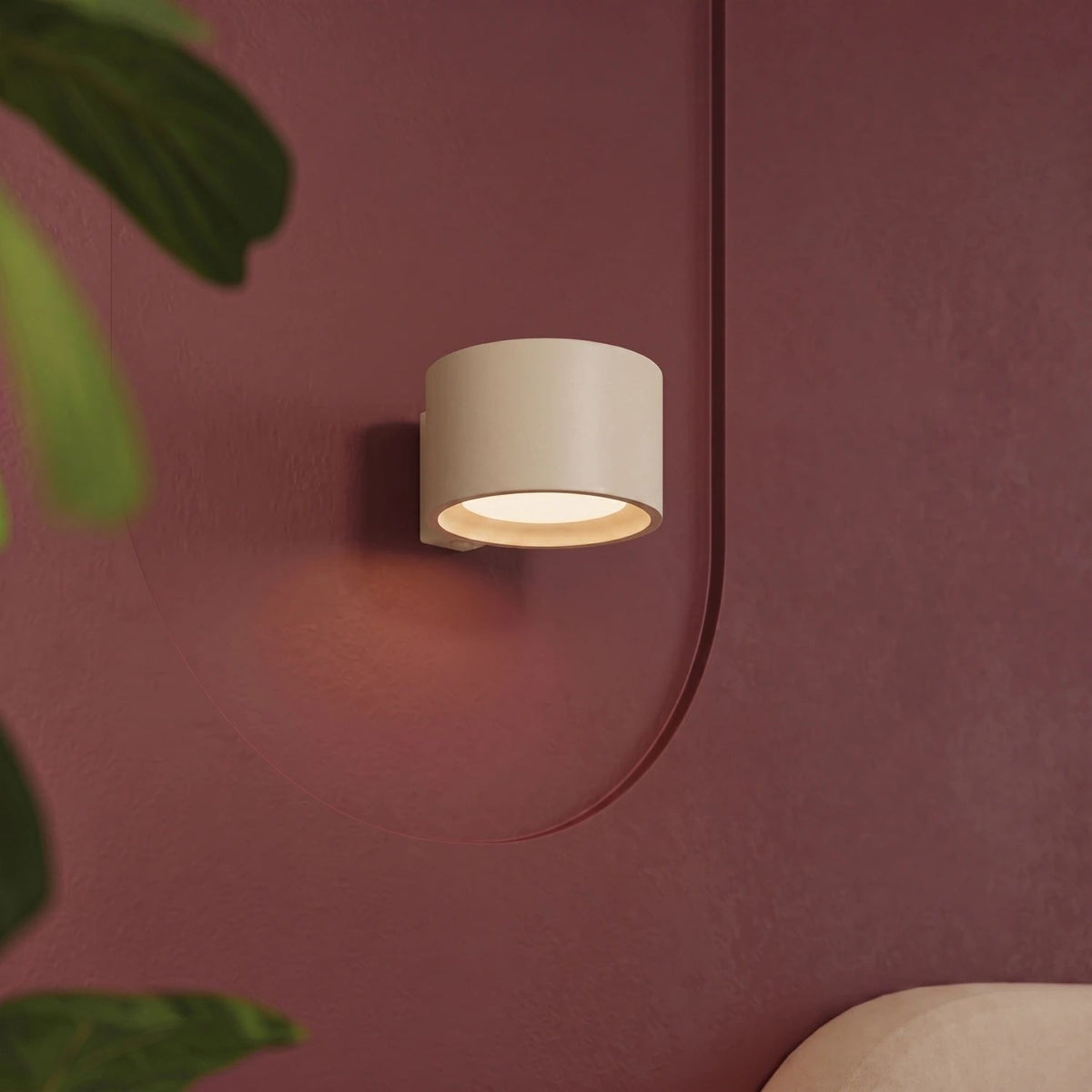 
Design Wandlampe „Modo“ 1-flammig - Beige