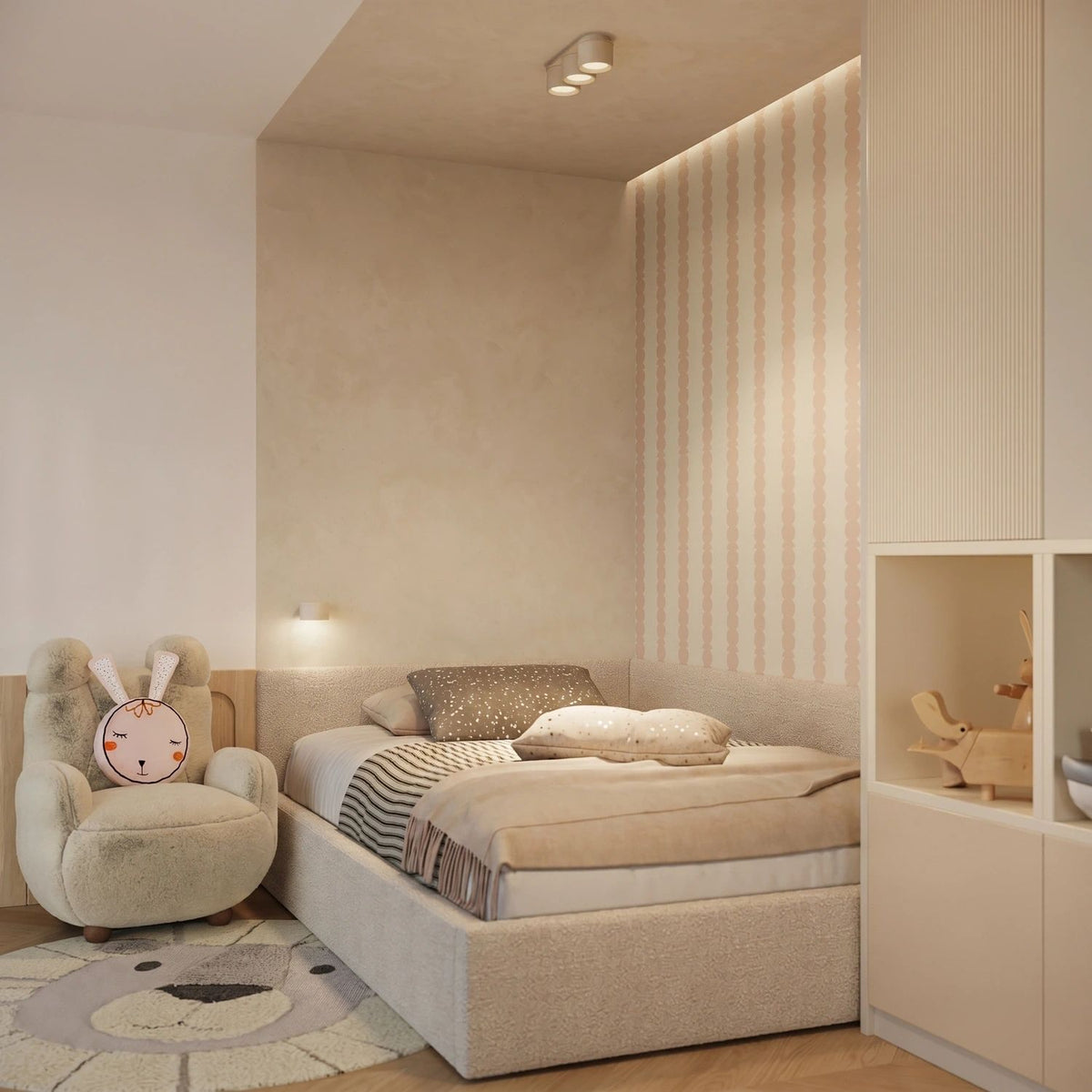 
Design Wandlampe „Modo“ 1-flammig - Beige