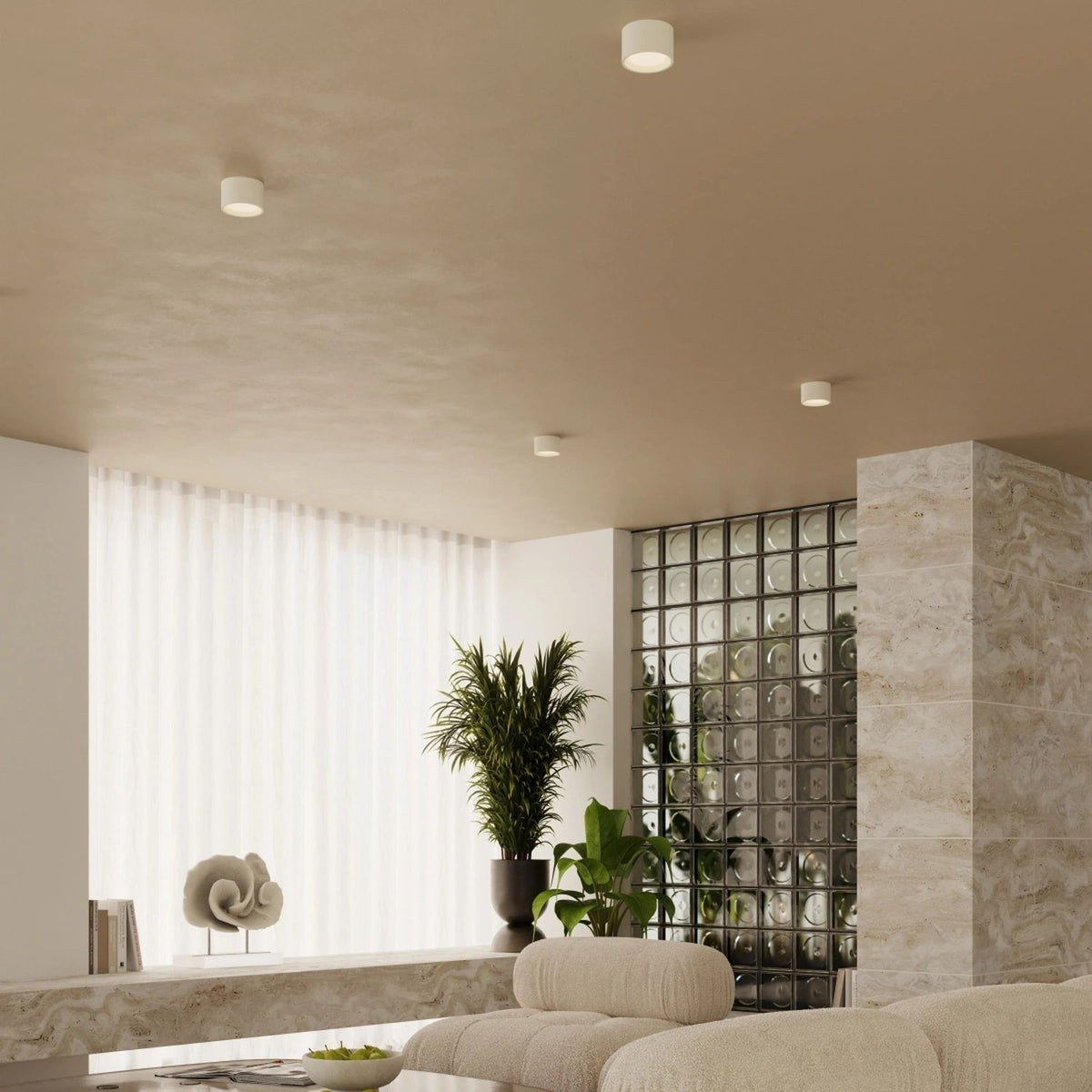 
Design Deckenlampe „Modo“ 1-flammig - Beige