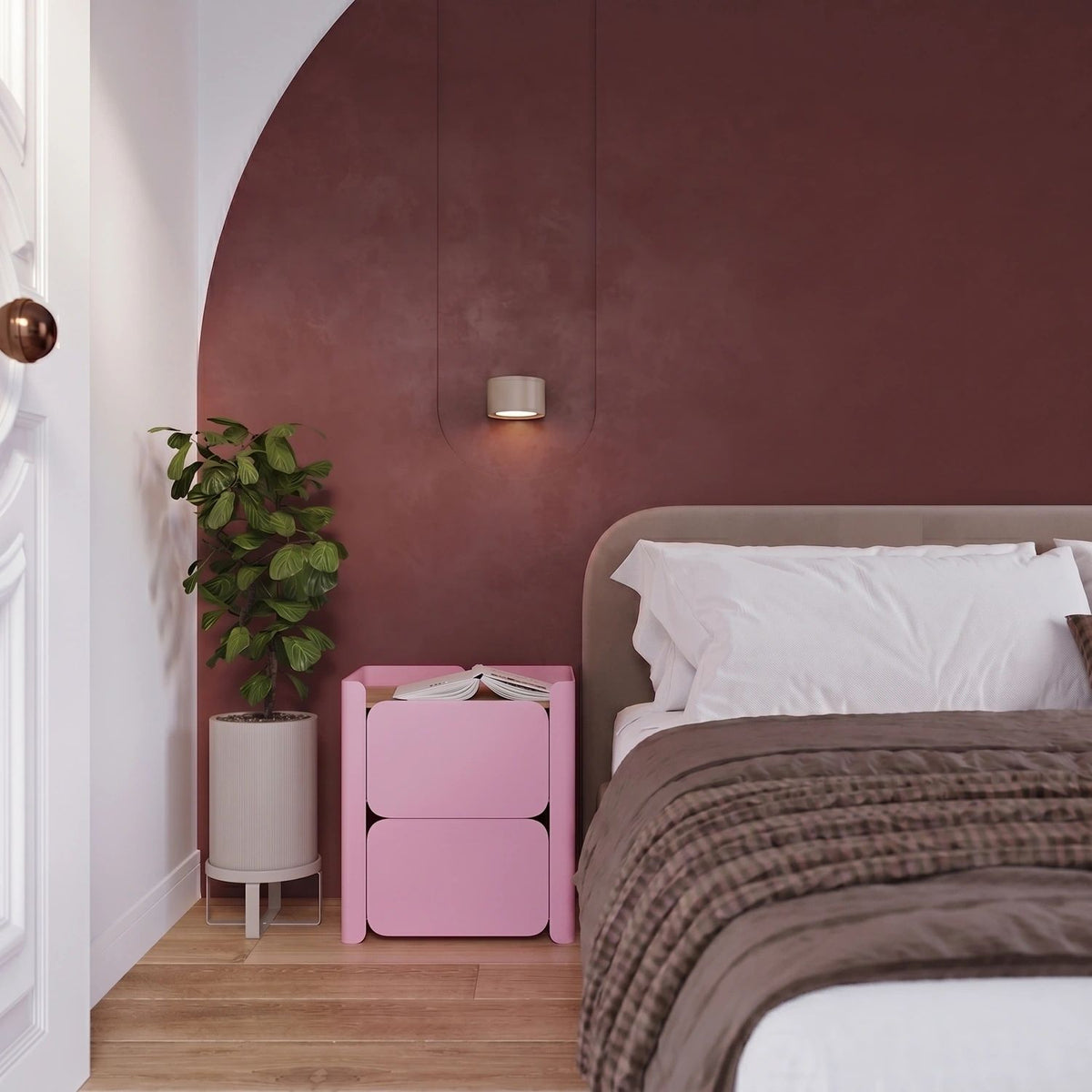
Design Wandlampe „Modo“ 1-flammig - Taupe