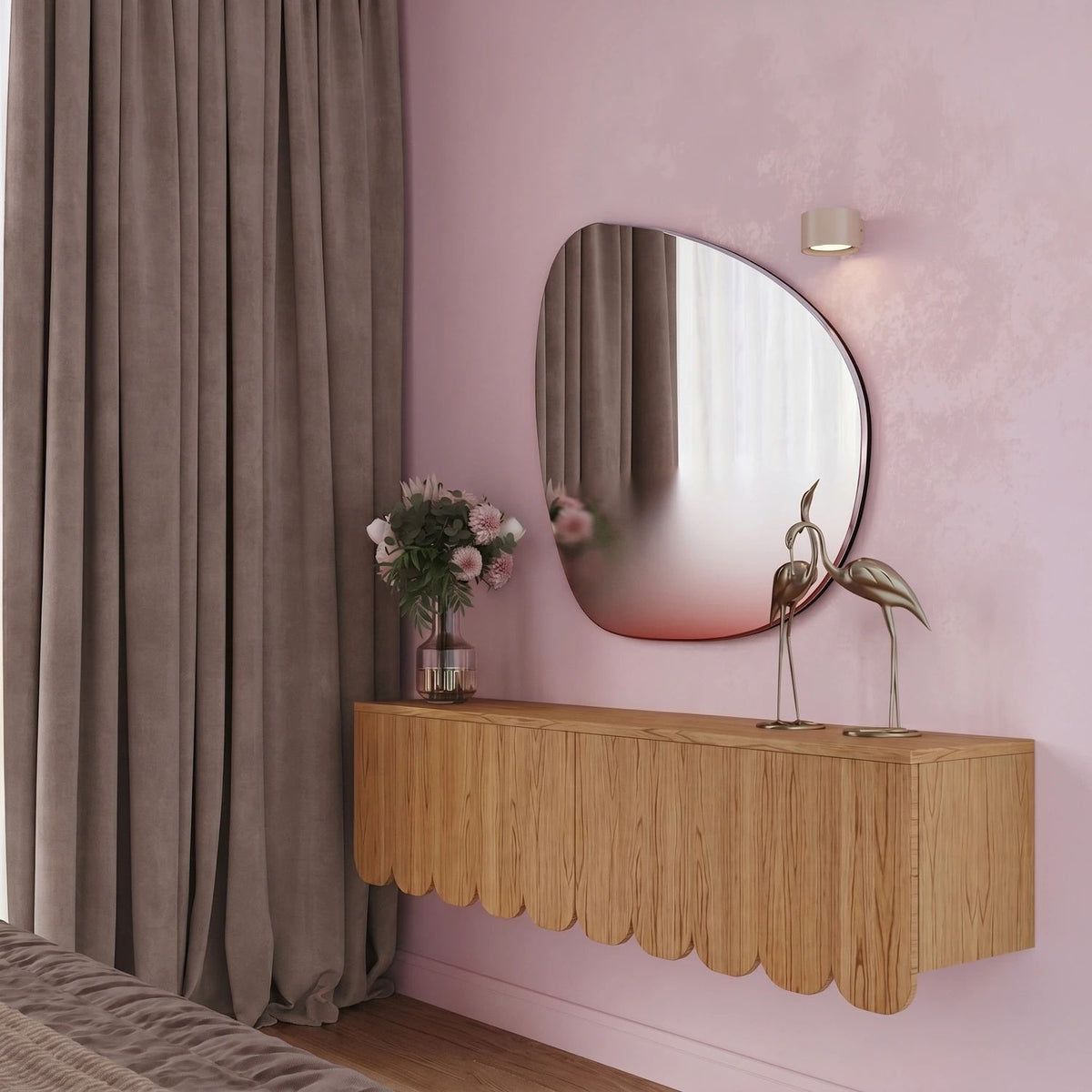 
Design Wandlampe „Modo“ 1-flammig - Taupe