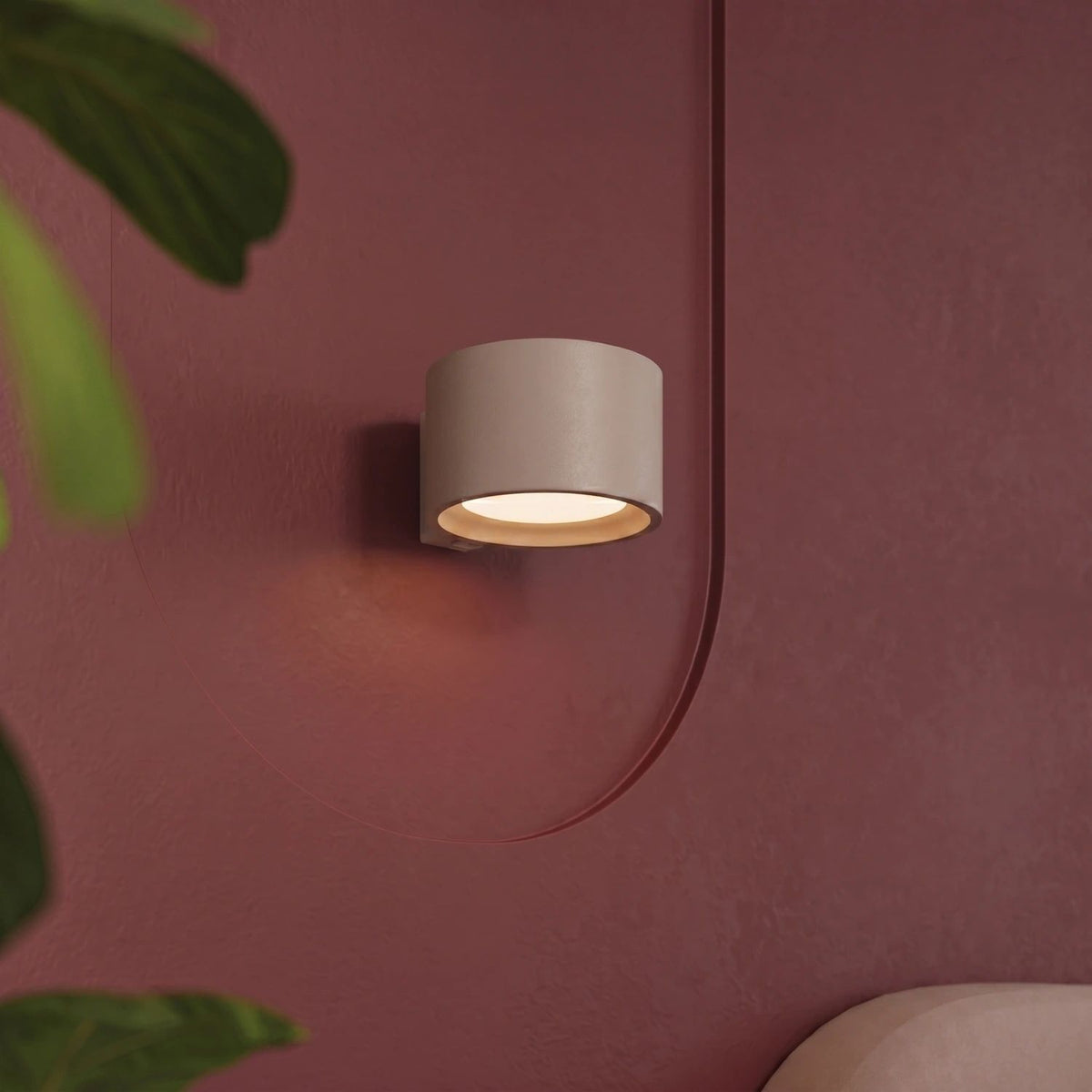 
Design Wandlampe „Modo“ 1-flammig - Taupe