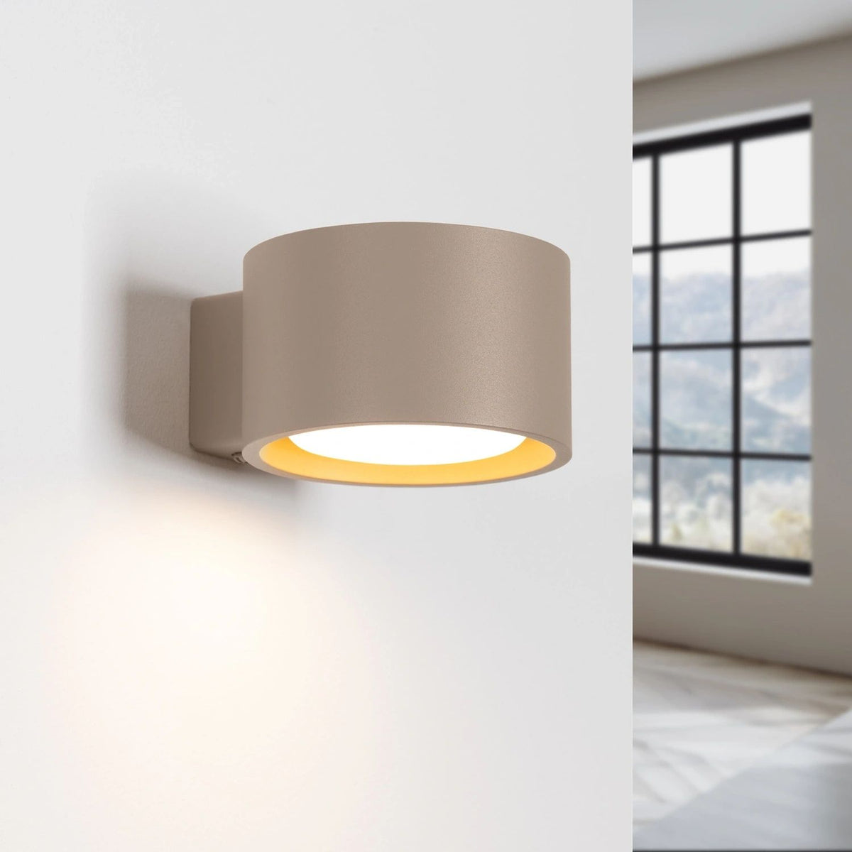 
Design Wandlampe „Modo“ 1-flammig - Taupe