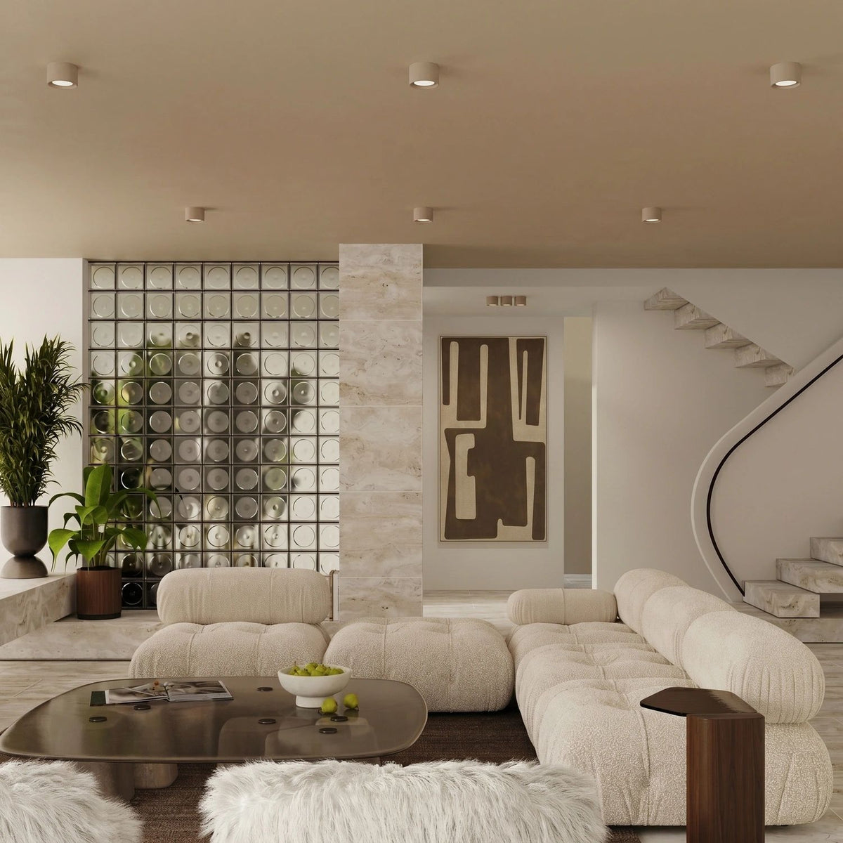 
Design Deckenlampe „Modo“ 2-flammig - Taupe